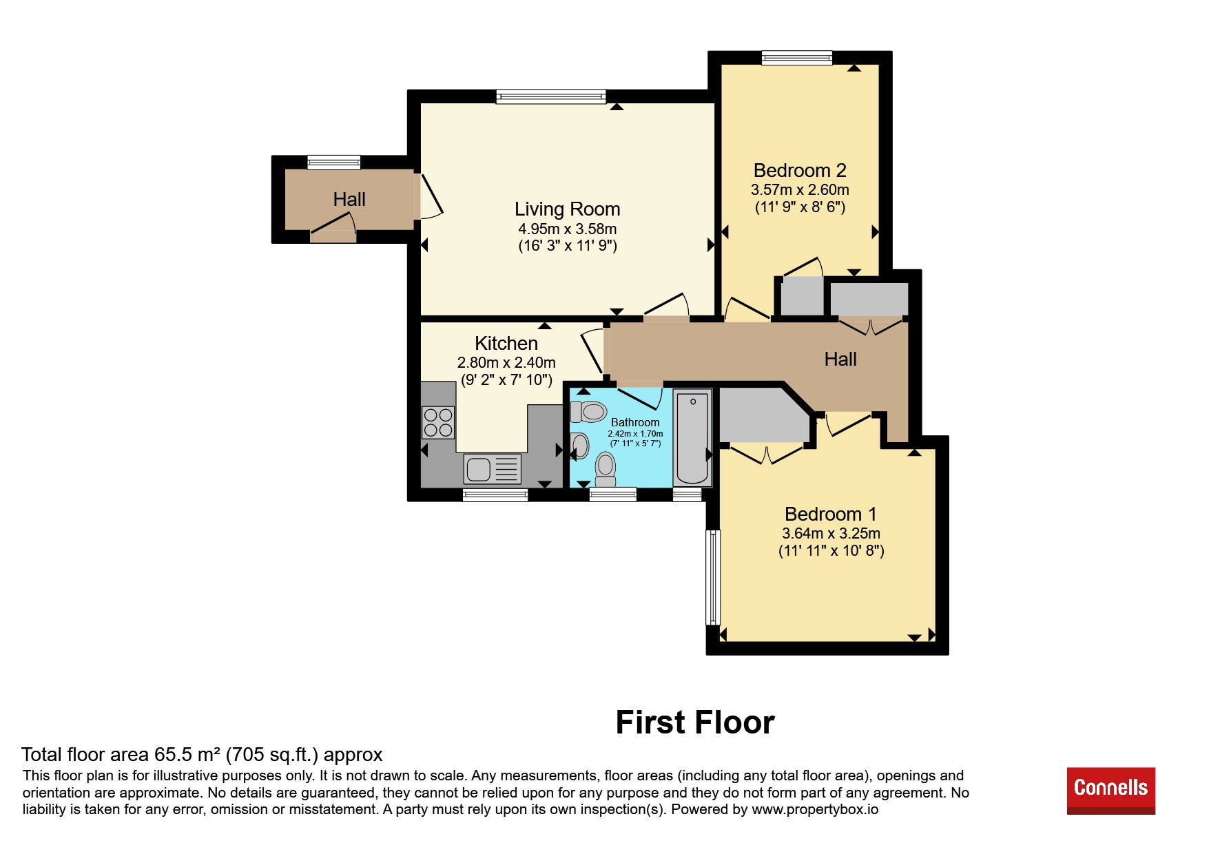 Flat 5, Cherry Tree Court, 196, Leigh Road, Eastleigh floorplan
