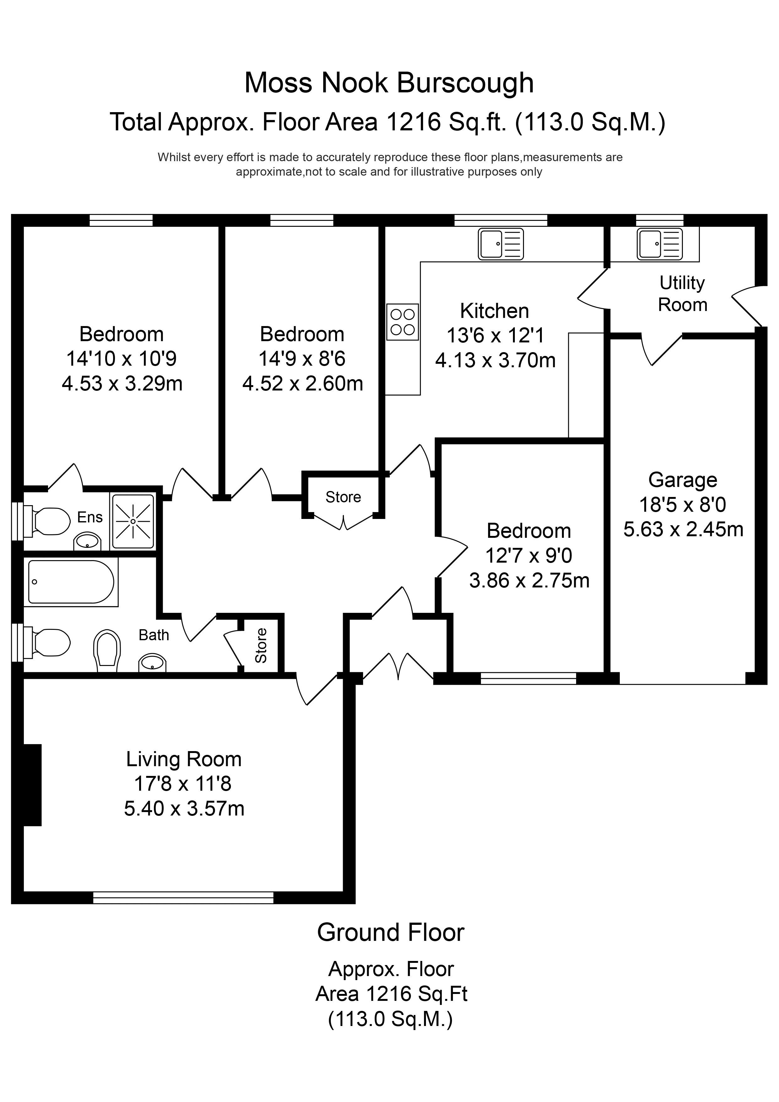 3 Bedrooms Detached bungalow for sale in Moss Nook, Burscough, Ormskirk L40