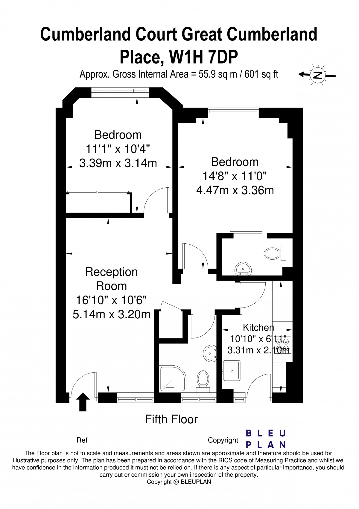 Flat 15, Cumberland Court, 7-13, Great Cumberland Place, London floorplan