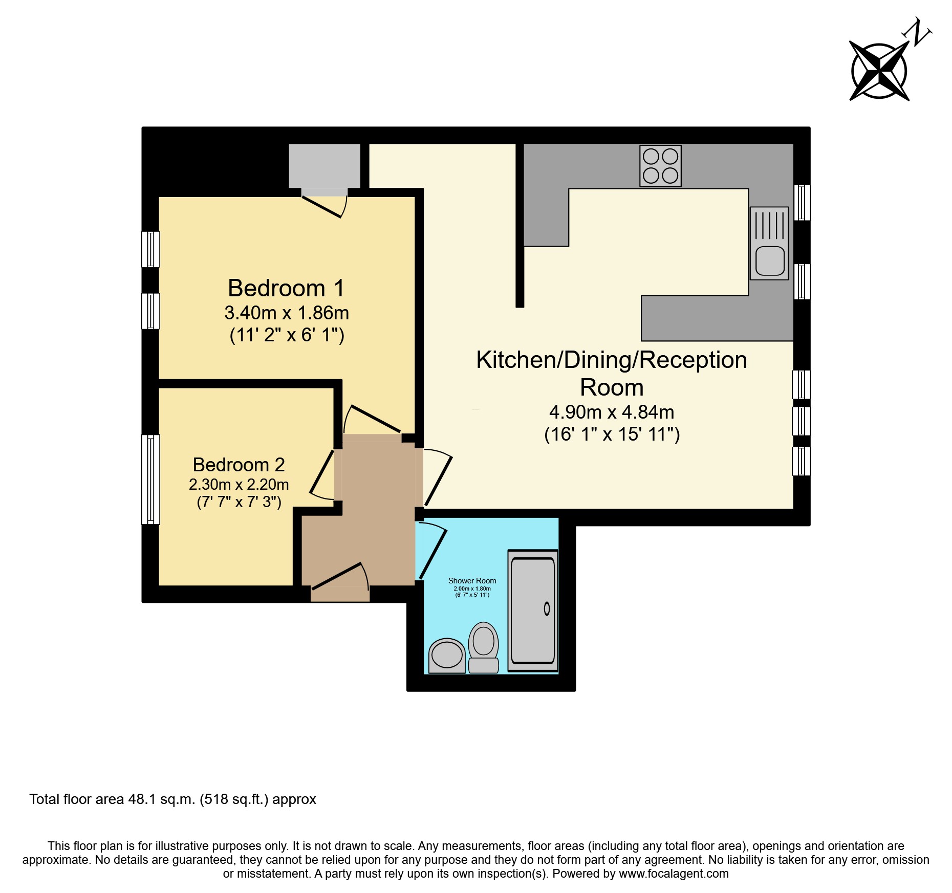 Flat 97, Hillsborough Court, Mortimer Crescent, Hillsborough Court, London floorplan