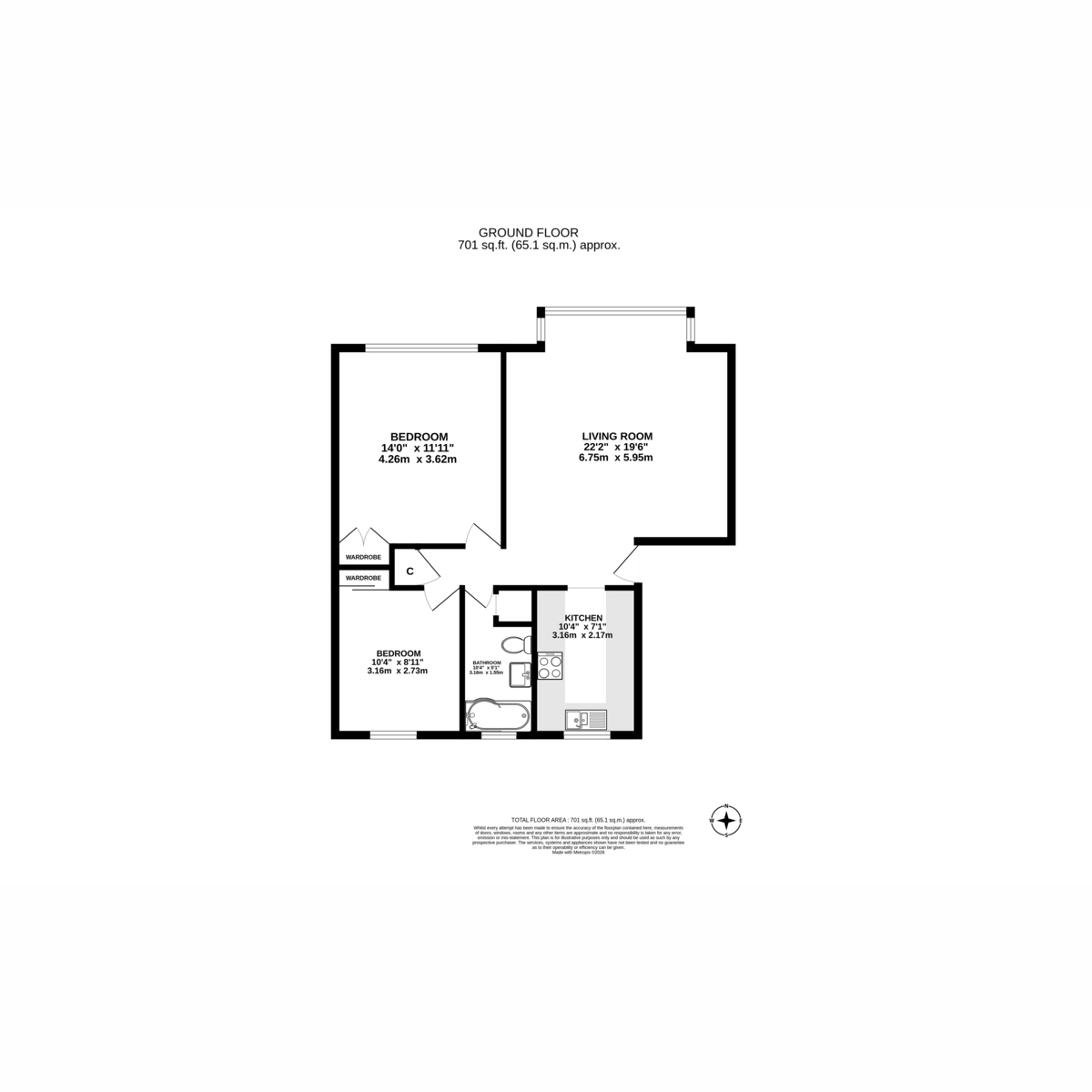 3 Shipden Court, Runton Road, Cromer floorplan