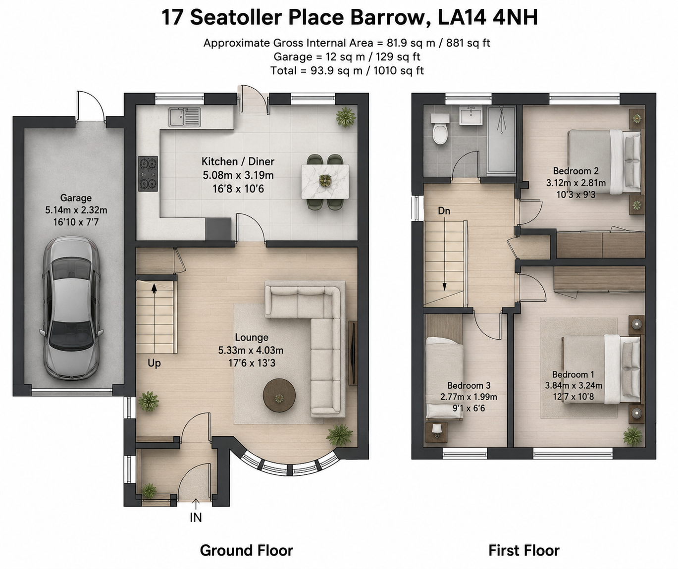 17, Seatoller Place, Barrow-in-furness floorplan