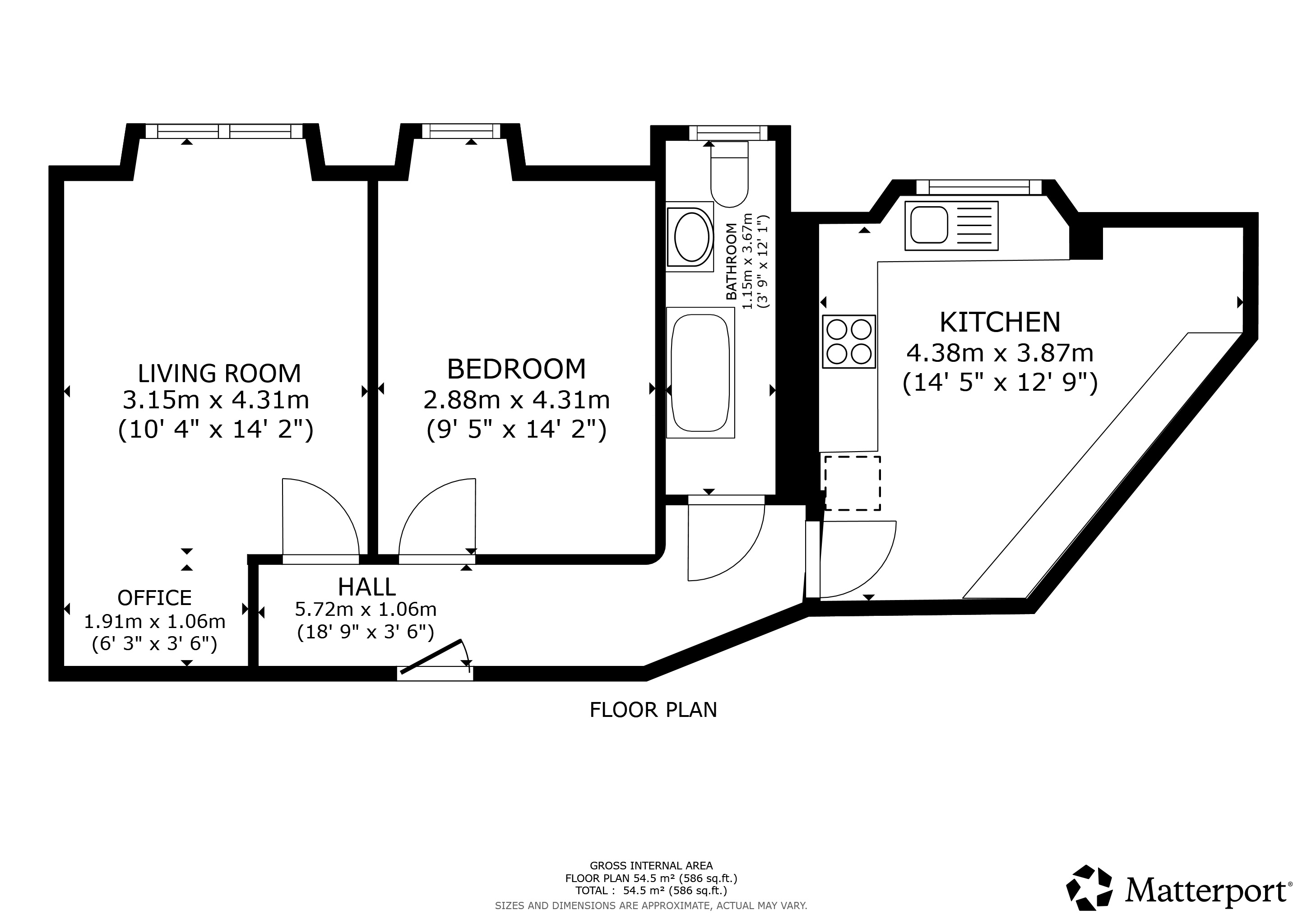 120, Shakespeare Street, Flat 1/2, North Kelvinside floorplan