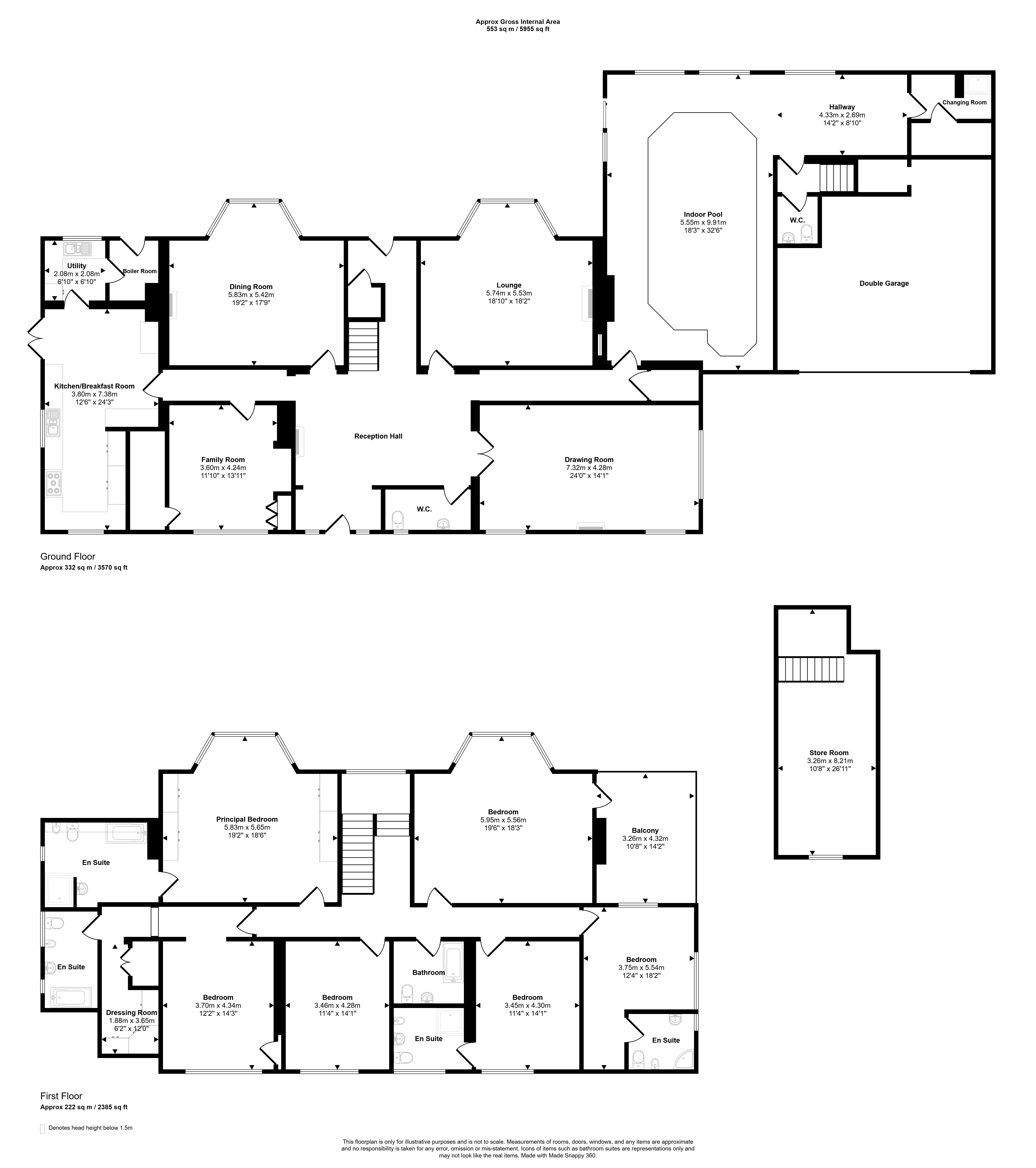 Three Gables, The South Border, Purley floorplan