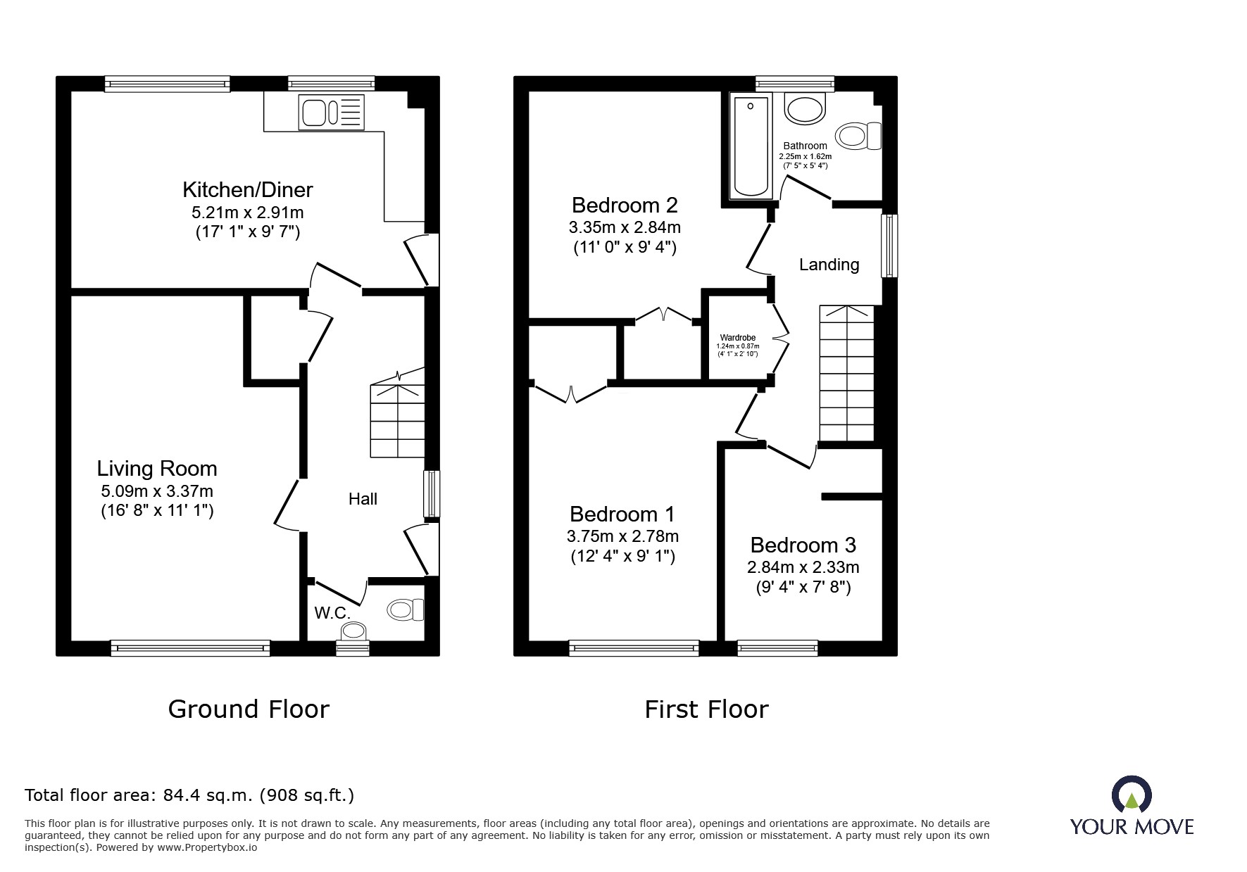 56, Walesby Drive, Nottingham floorplan