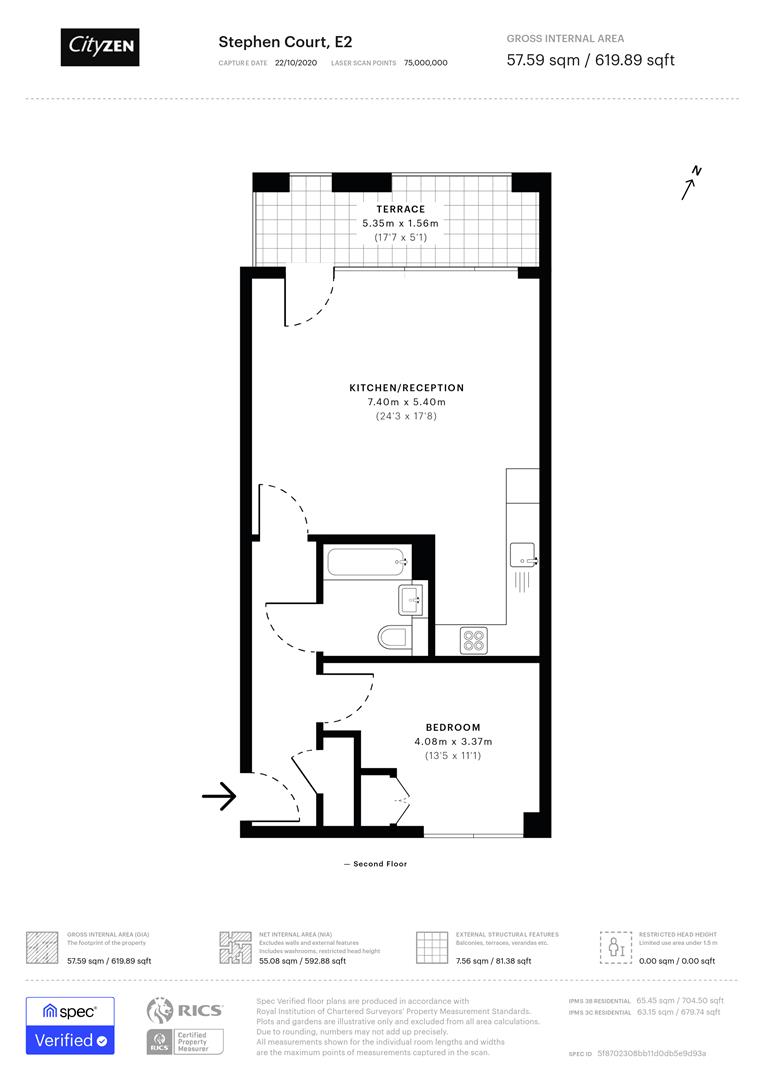 11, Stephen Court, 5 Diss Street, Shoreditch floorplan
