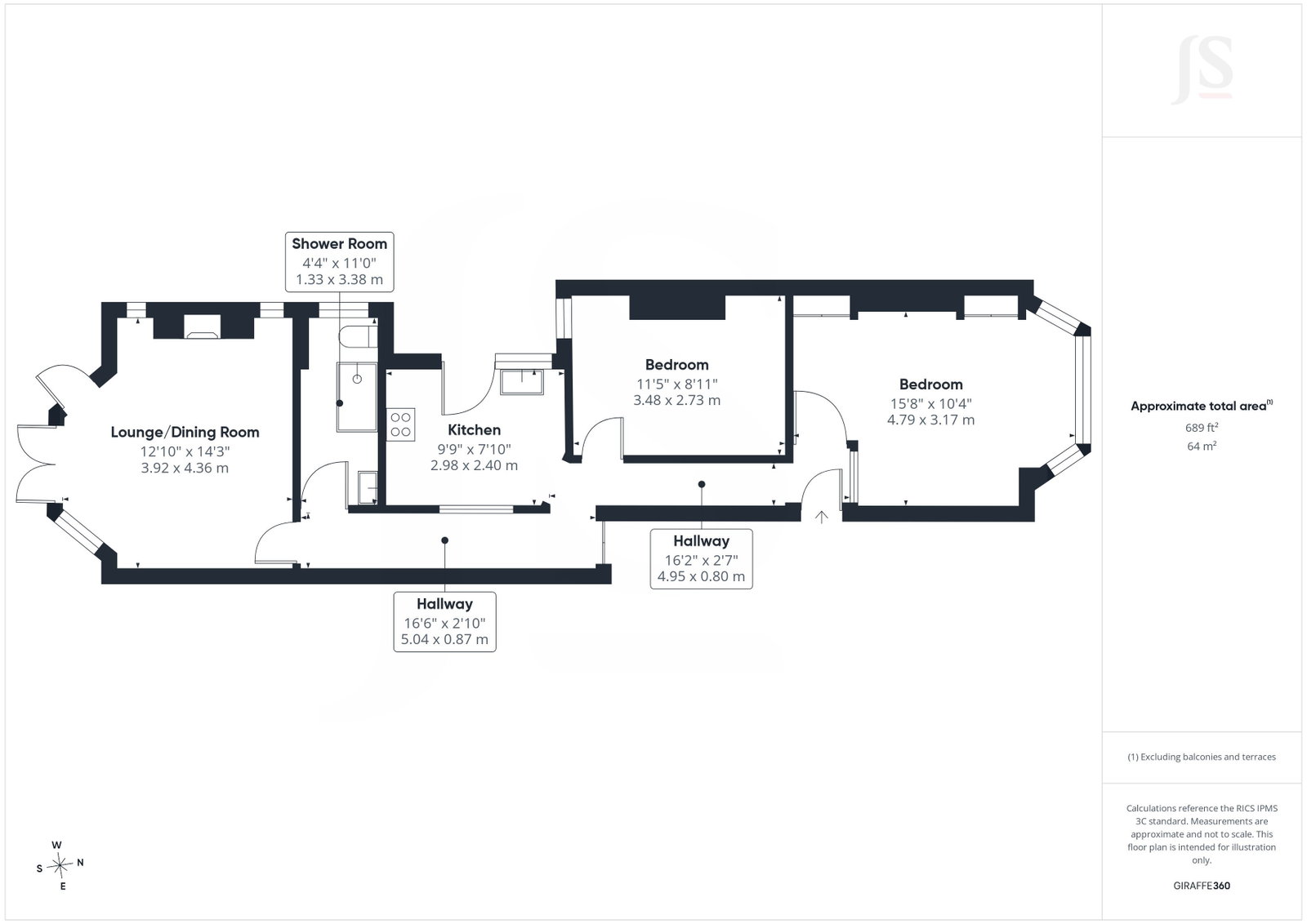 Ground Floor Flat, 40 Lyndhurst Road, Hove floorplan