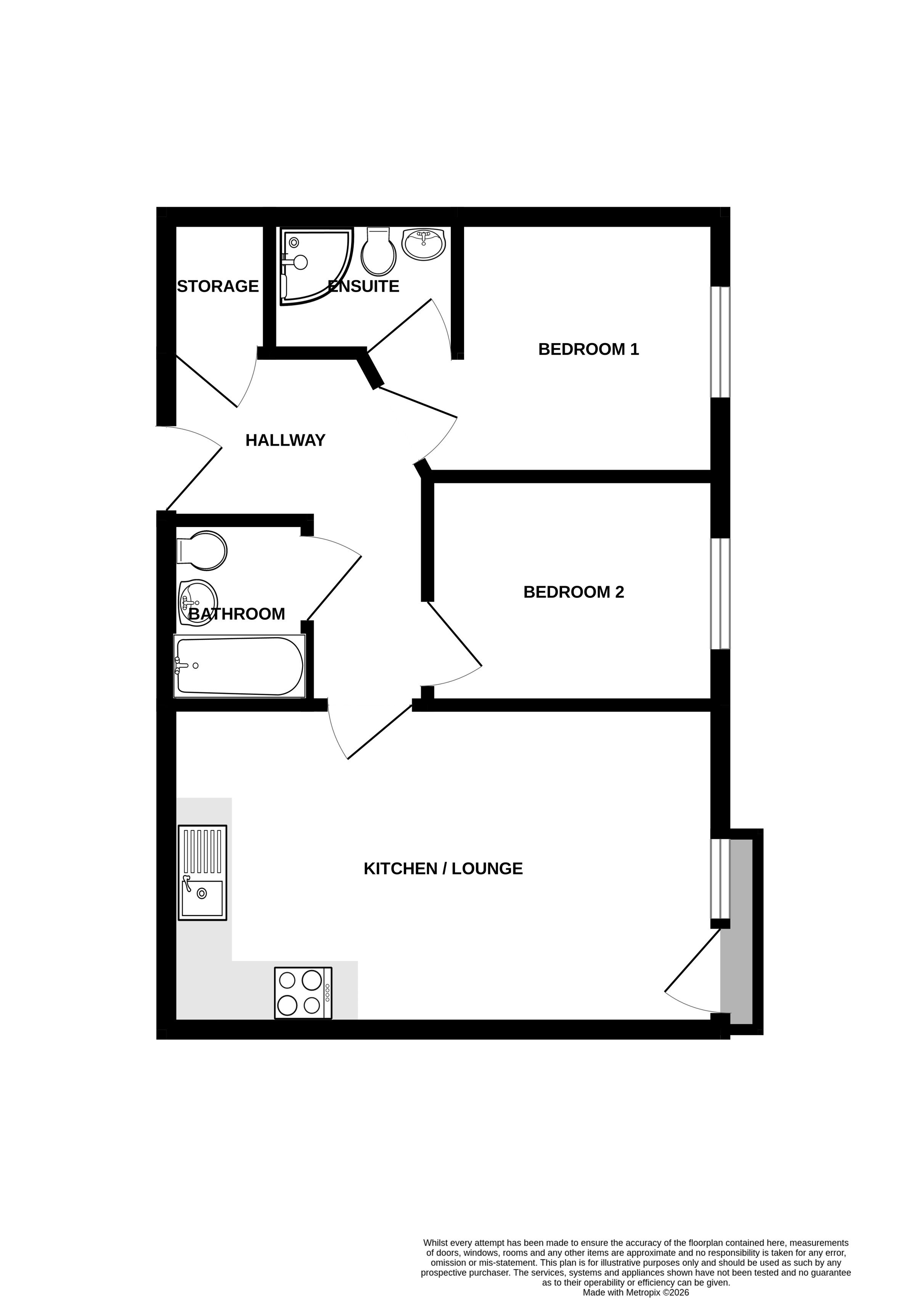 Flat 11 Montague House, 38, Crimea Road, Hampshire floorplan