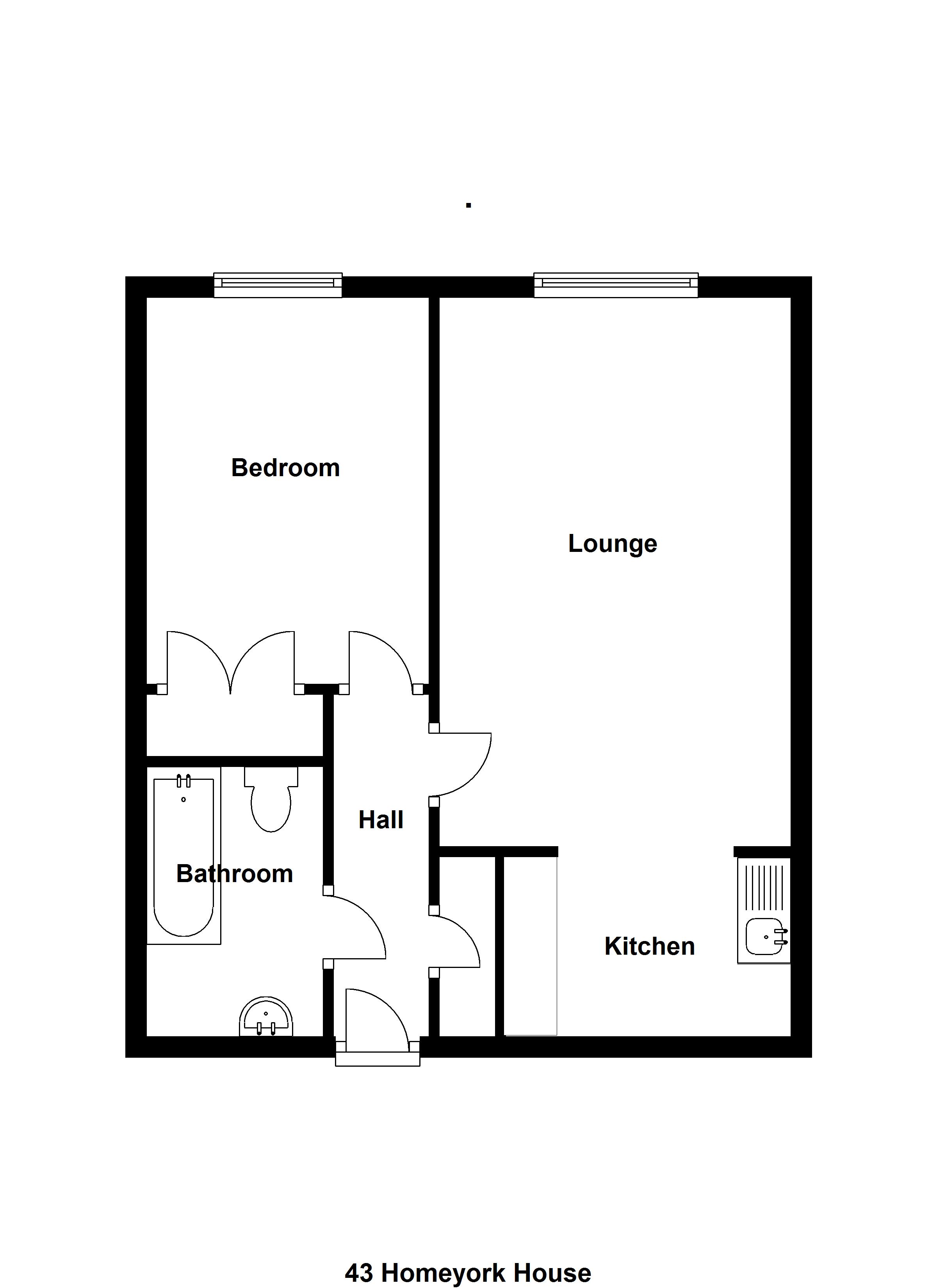 43, Homeyork House, Danesmead Close, York floorplan