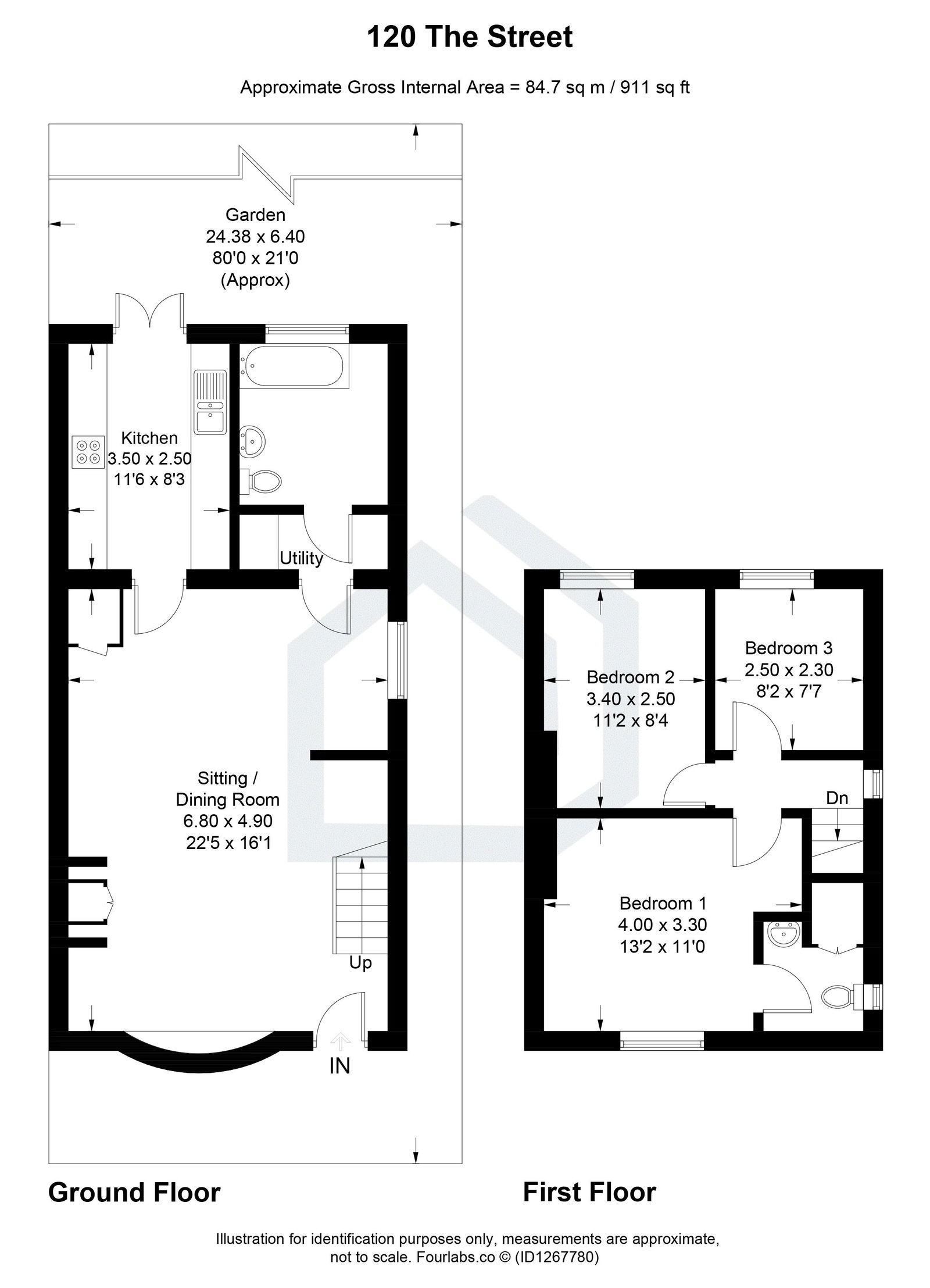 120, The Street, Fetcham floorplan