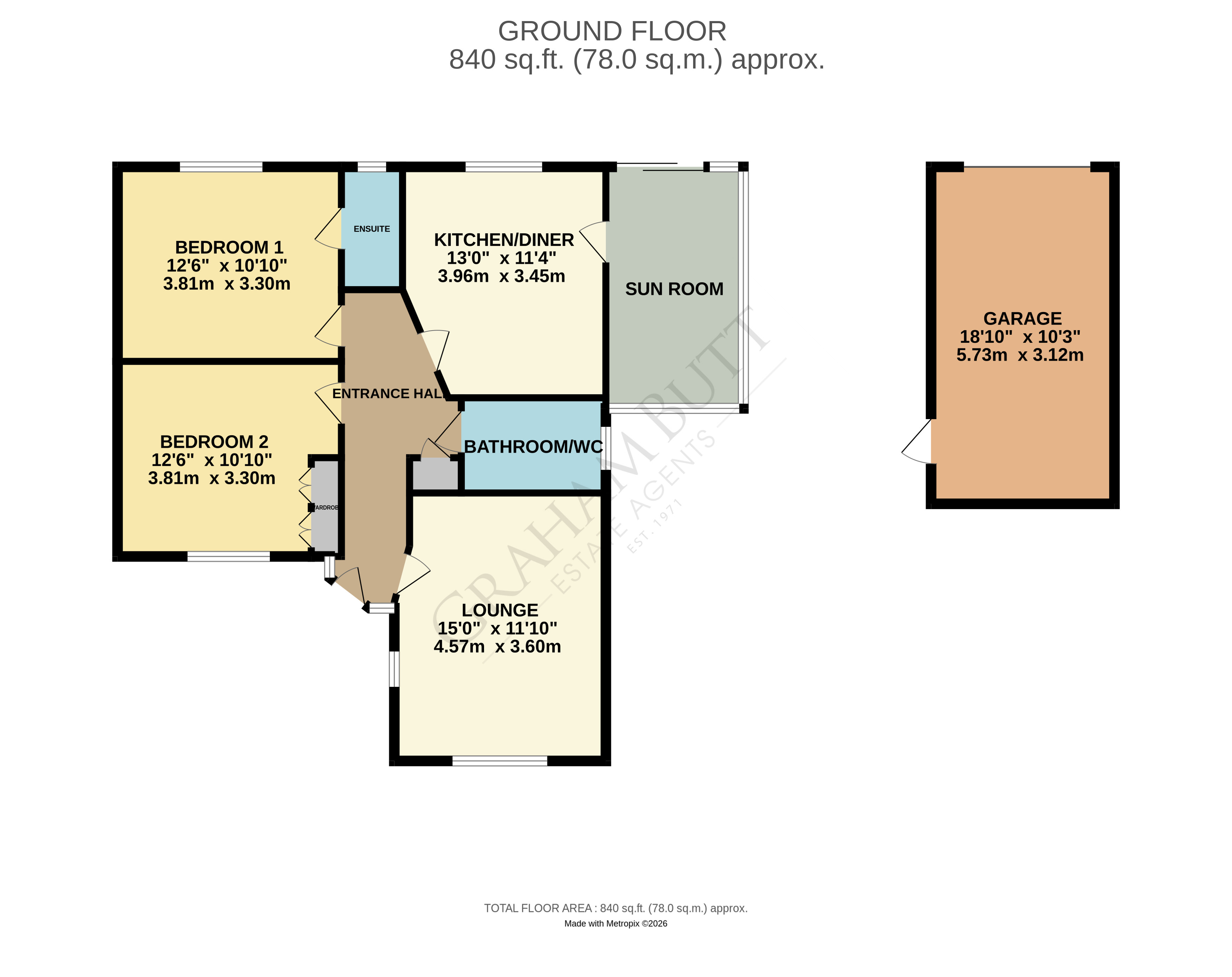 78, Milton Avenue, Rustington floorplan