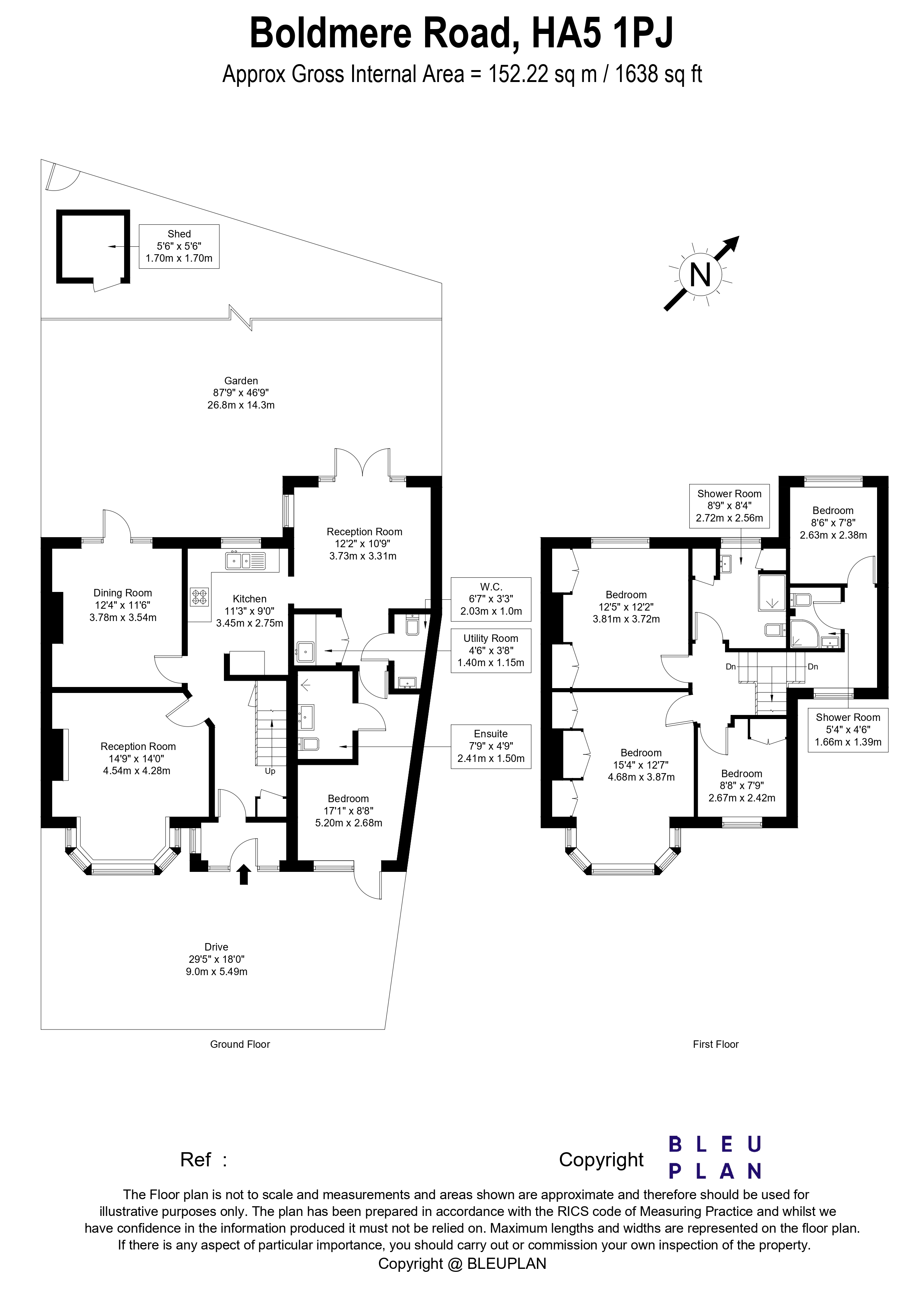 21, Boldmere Road, Pinner floorplan