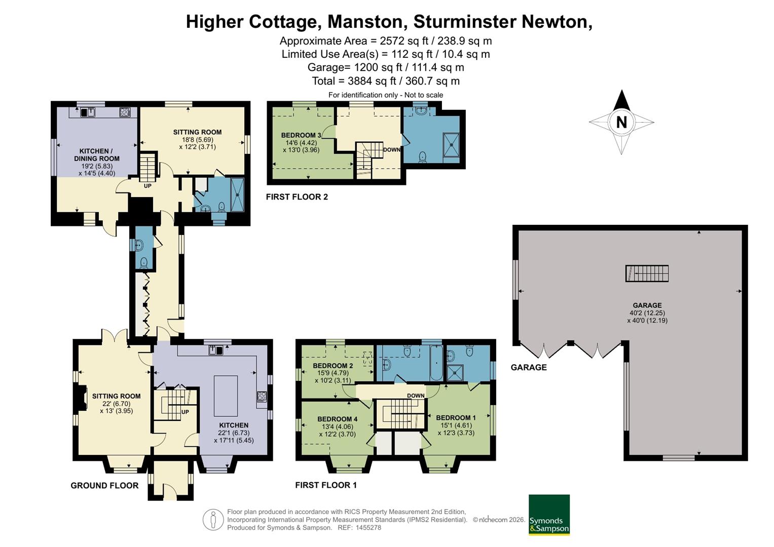 Higher Cottage, Manston, Sturminster Newton floorplan