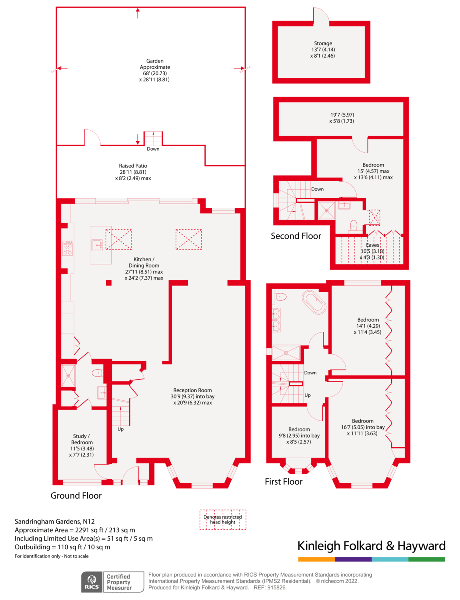 14, Sandringham Gardens, London floorplan