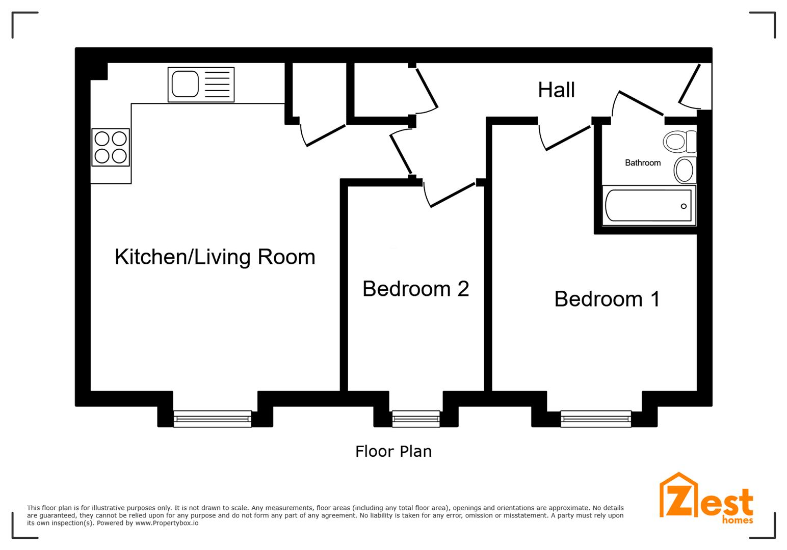 Stonebrook House, Flat 5, 65, High Street, Herne Bay floorplan