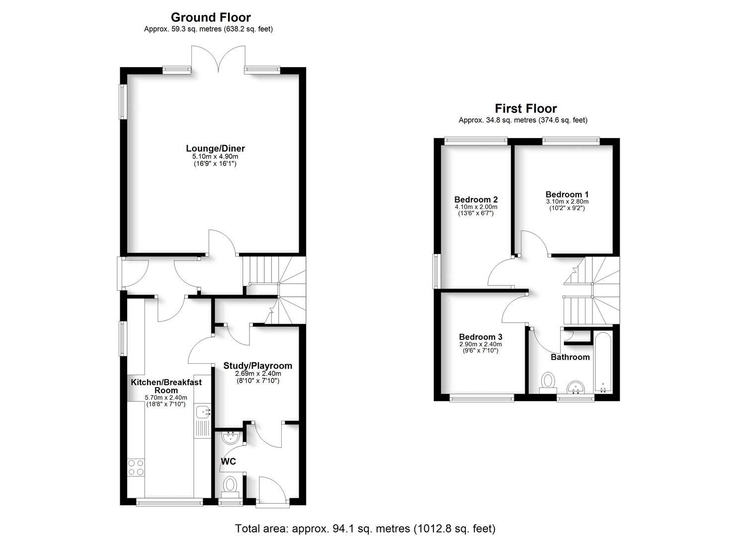 43, Berry Way, Milton Keynes floorplan