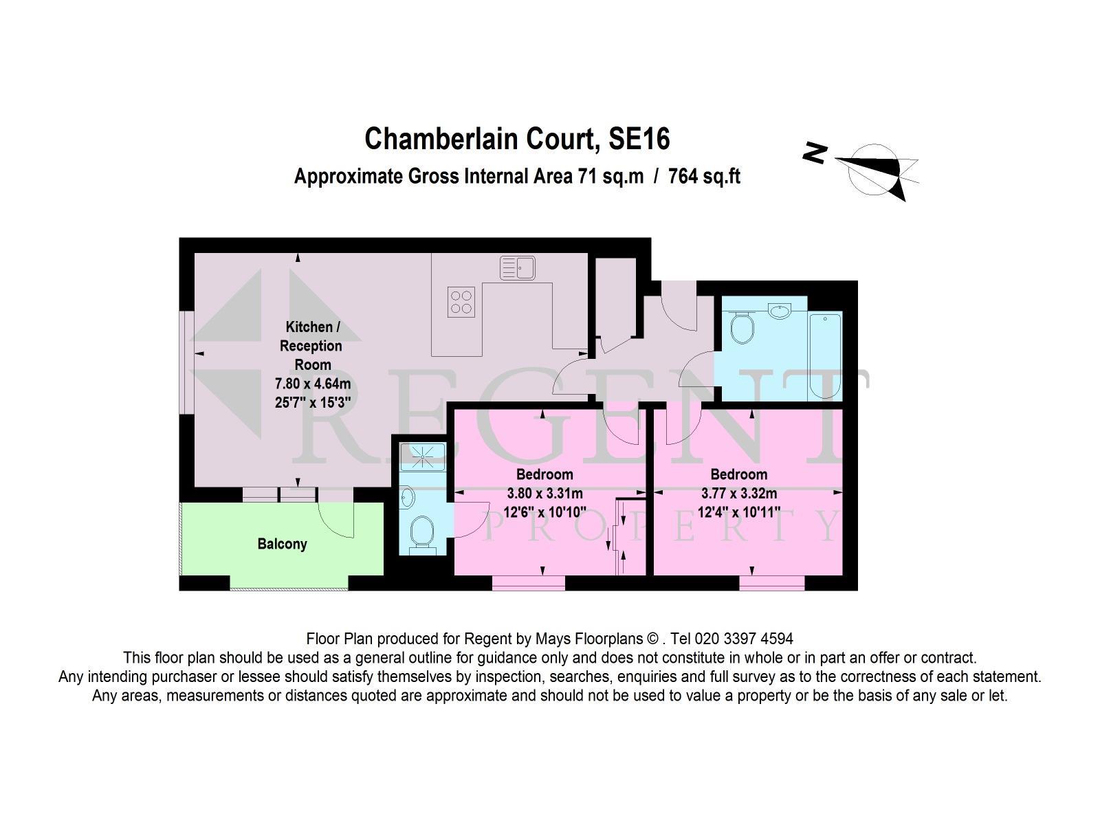 Flat 46, 46 Chamberlain Court, Silwood Street, London floorplan