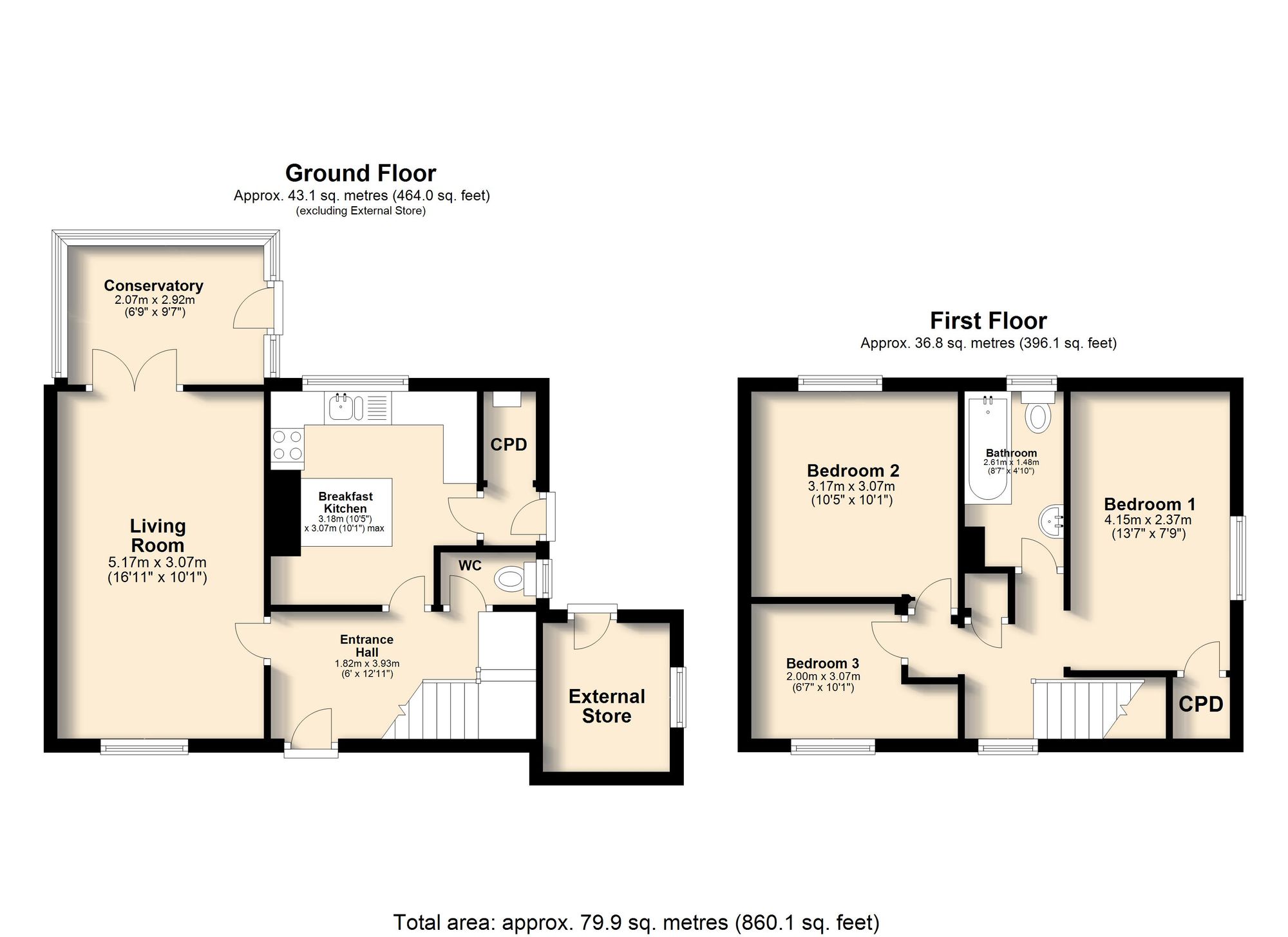 2 Ballifield Rise, Sheffield floorplan