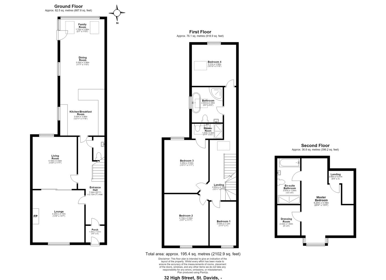 32, High Street, St Davids floorplan