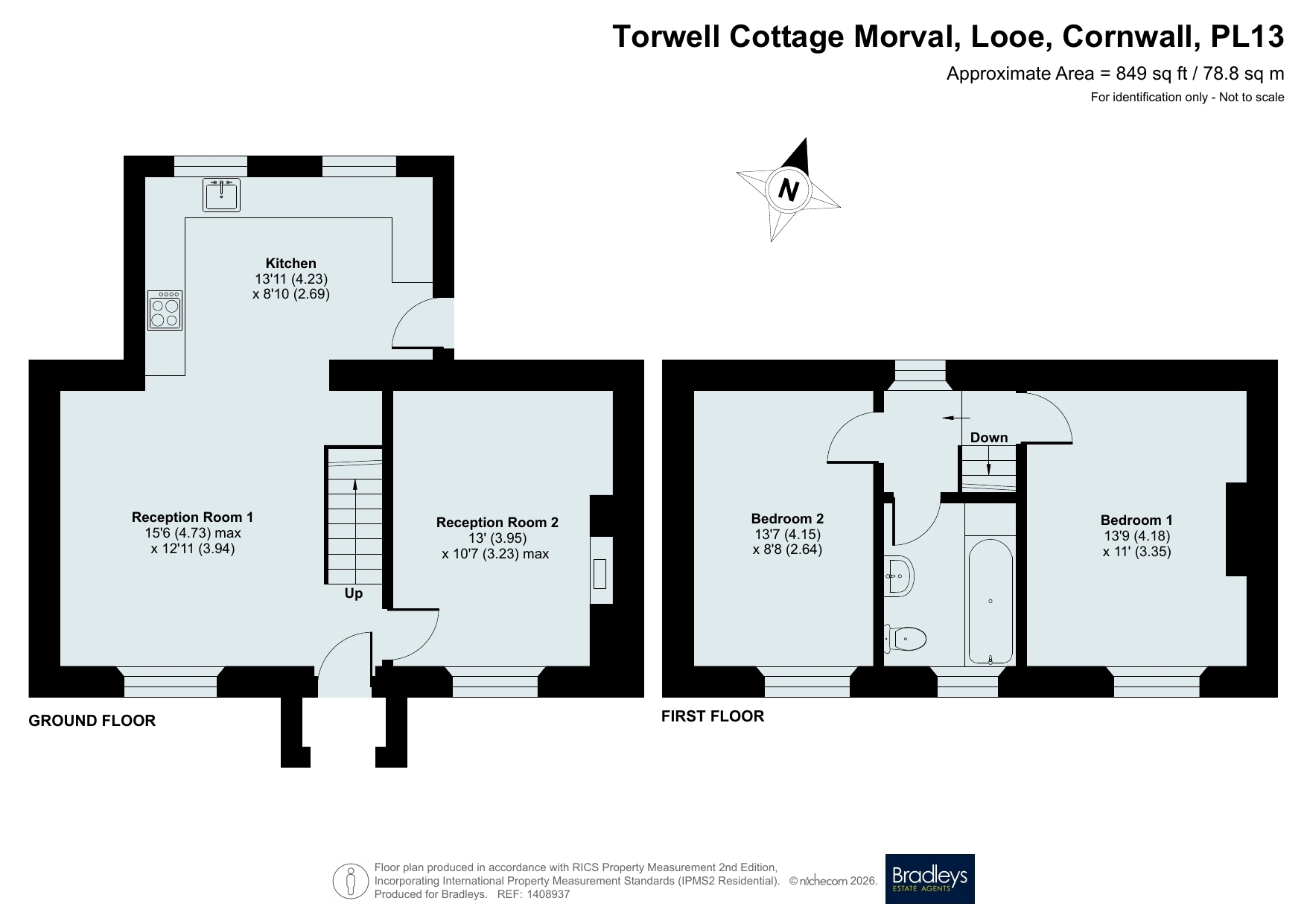 2 Torwell Cottage Morval, Looe Cornwall, Cornwall floorplan