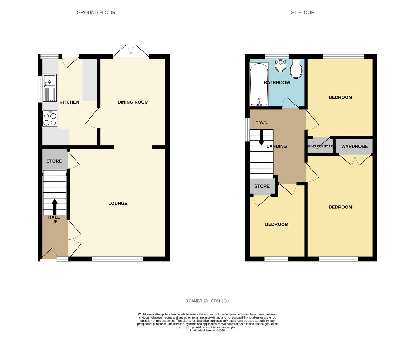 Cambrian Avenue, Llantwit Major floorplan