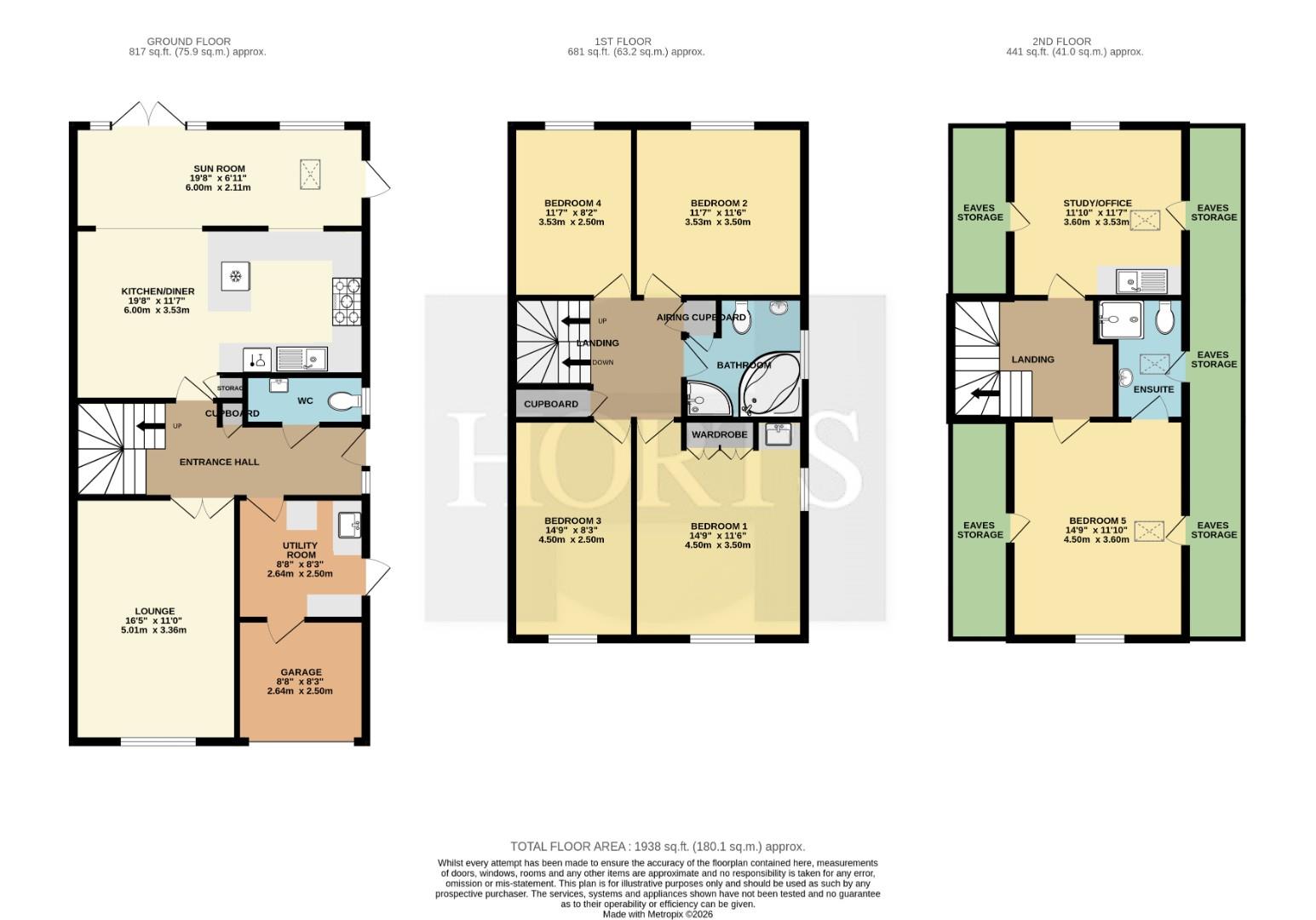 17, Hoskyn Close, Rugby floorplan