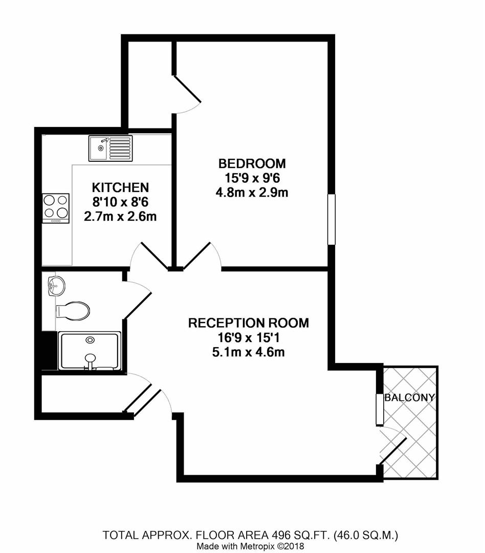 1 Bedrooms Flat to rent in London Road, Hounslow TW3