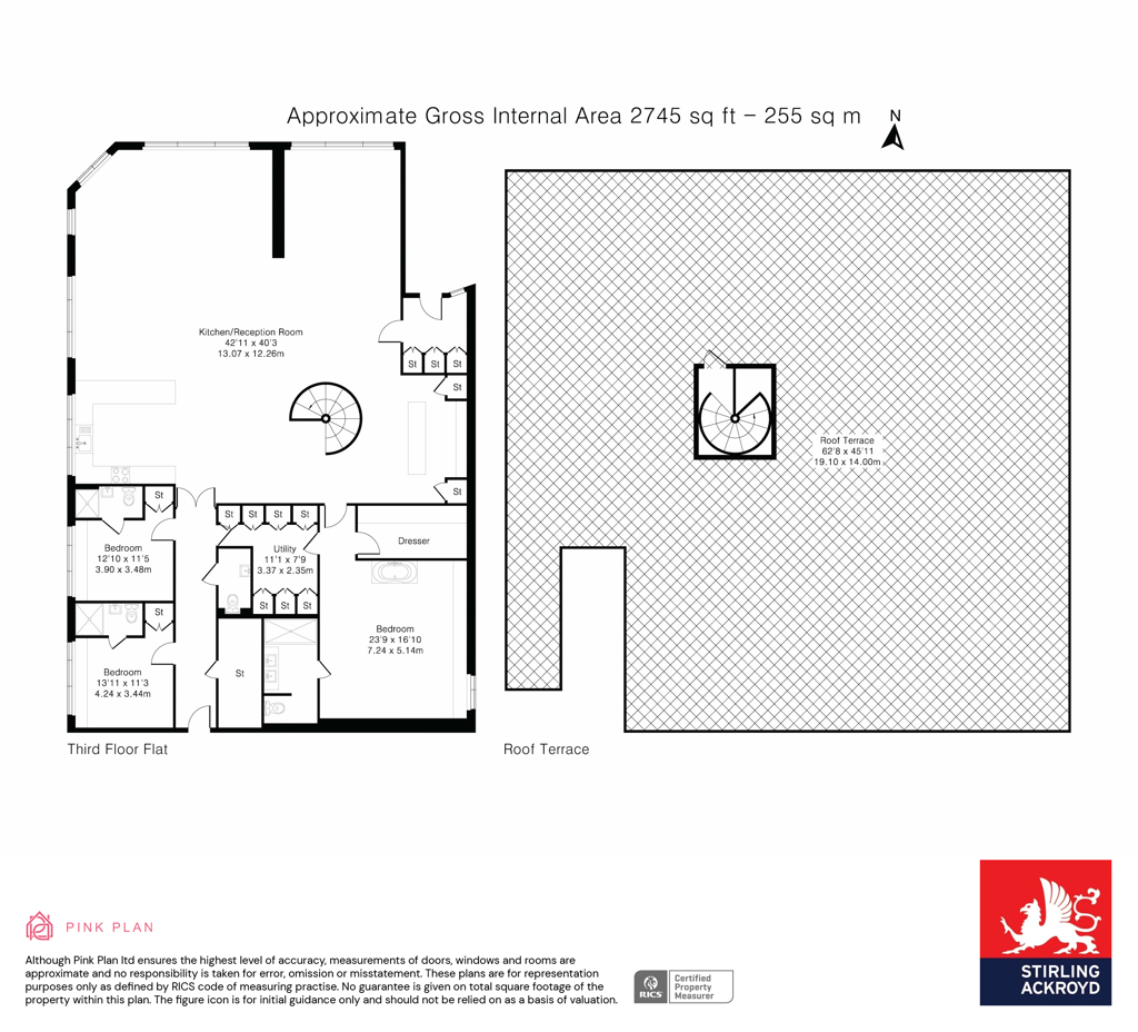 Penthouse, 22, Shepherdess Walk, London floorplan