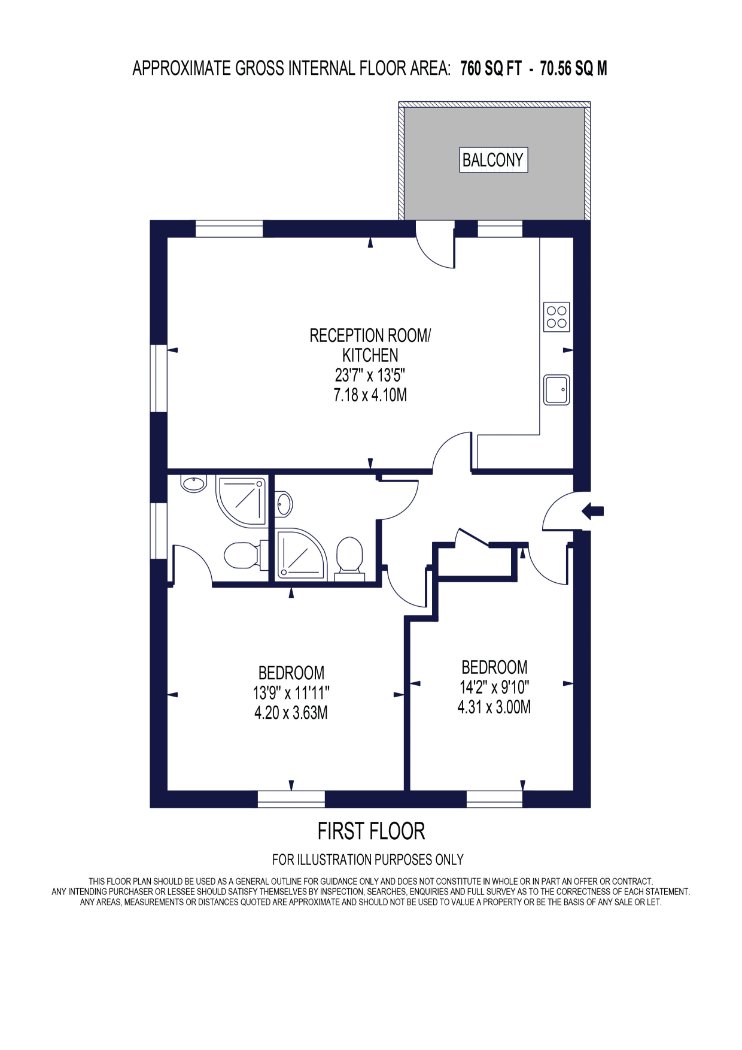Flat 2, 152, Upper Shirley Road, Croydon floorplan