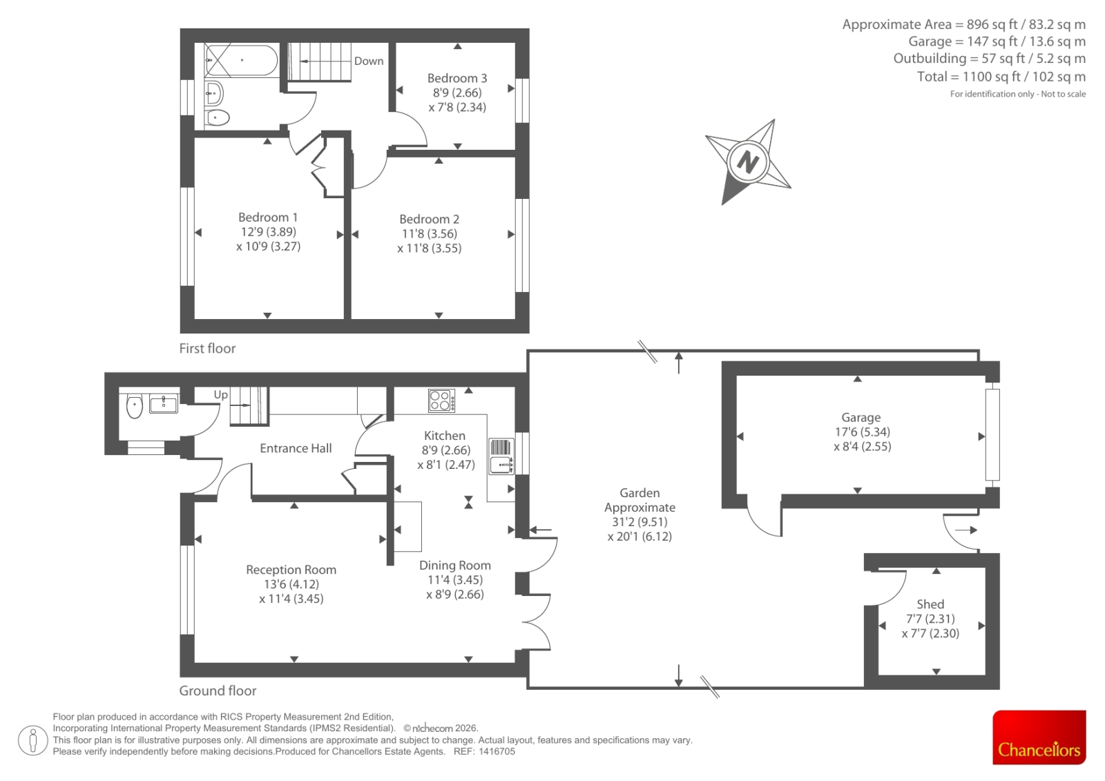 12, Lodden Avenue, Wallingford floorplan