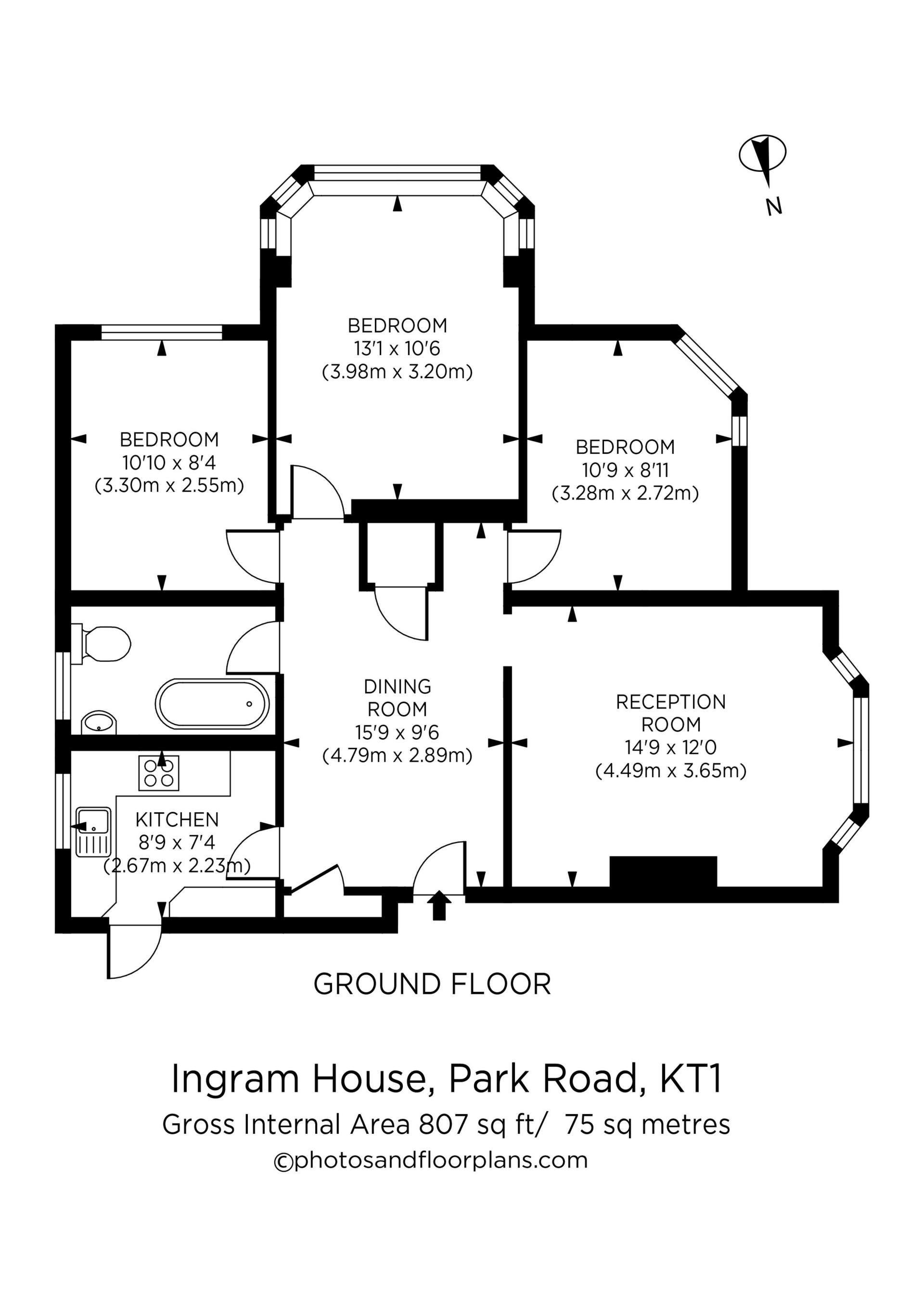 Flat 26 Ingram House, Park Road, Kingston Upon Thames floorplan