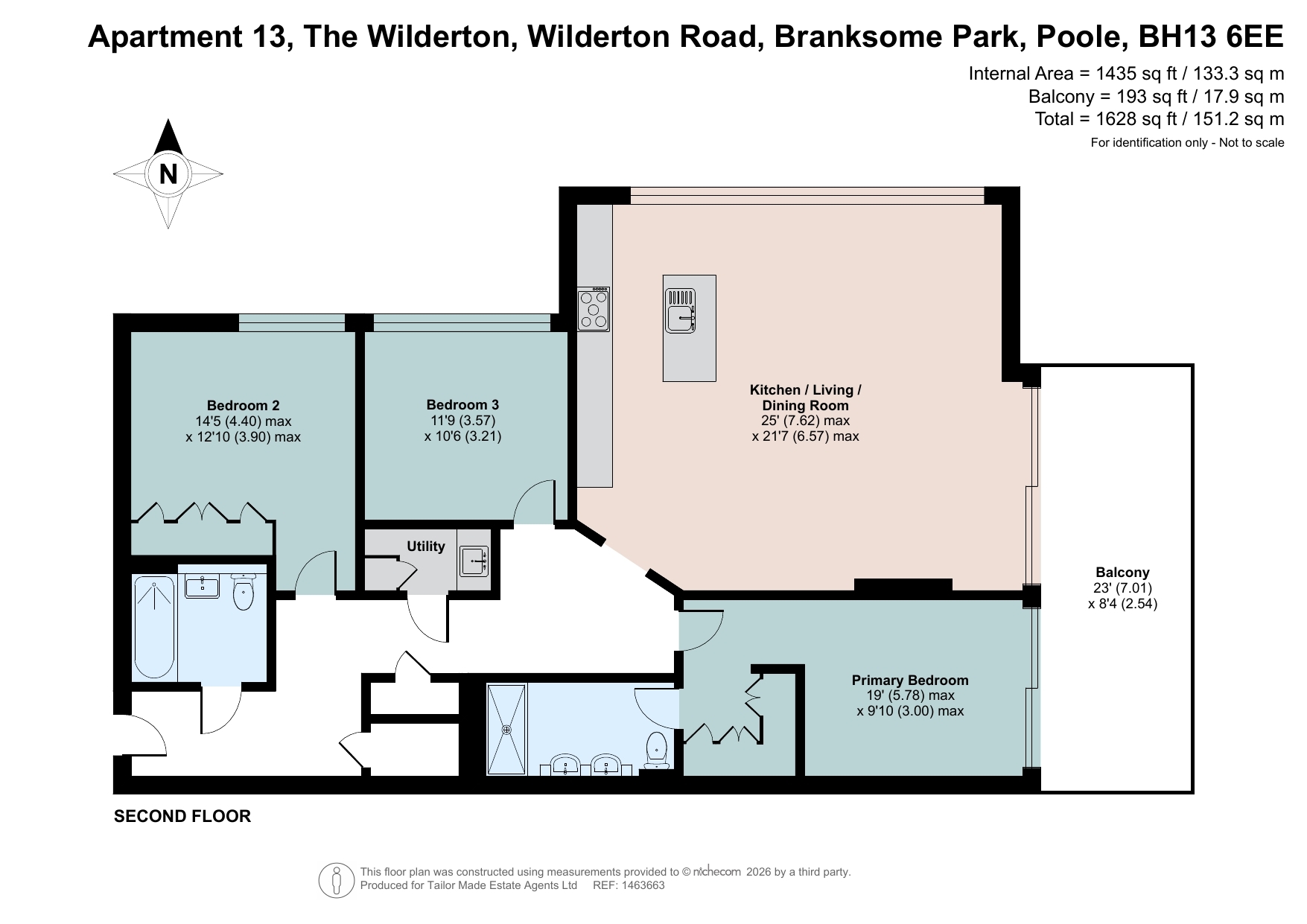 Flat 12, The Wilderton, 2, Wilderton Road, Dorset floorplan
