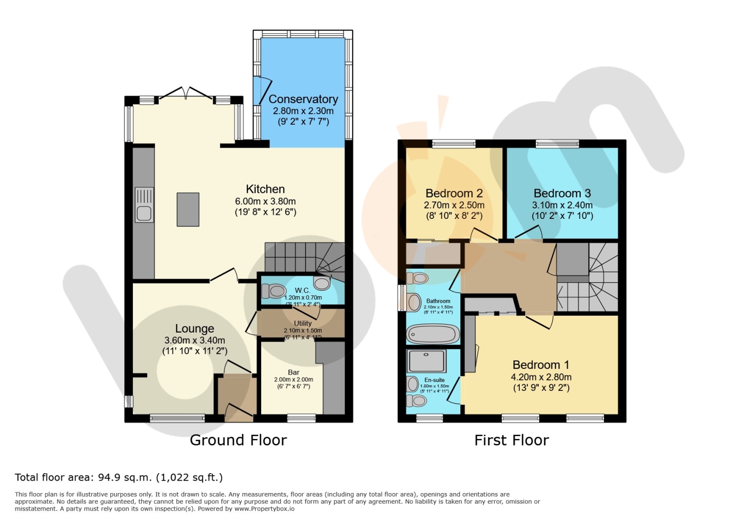 61, Woodlands Crescent, Johnstone floorplan