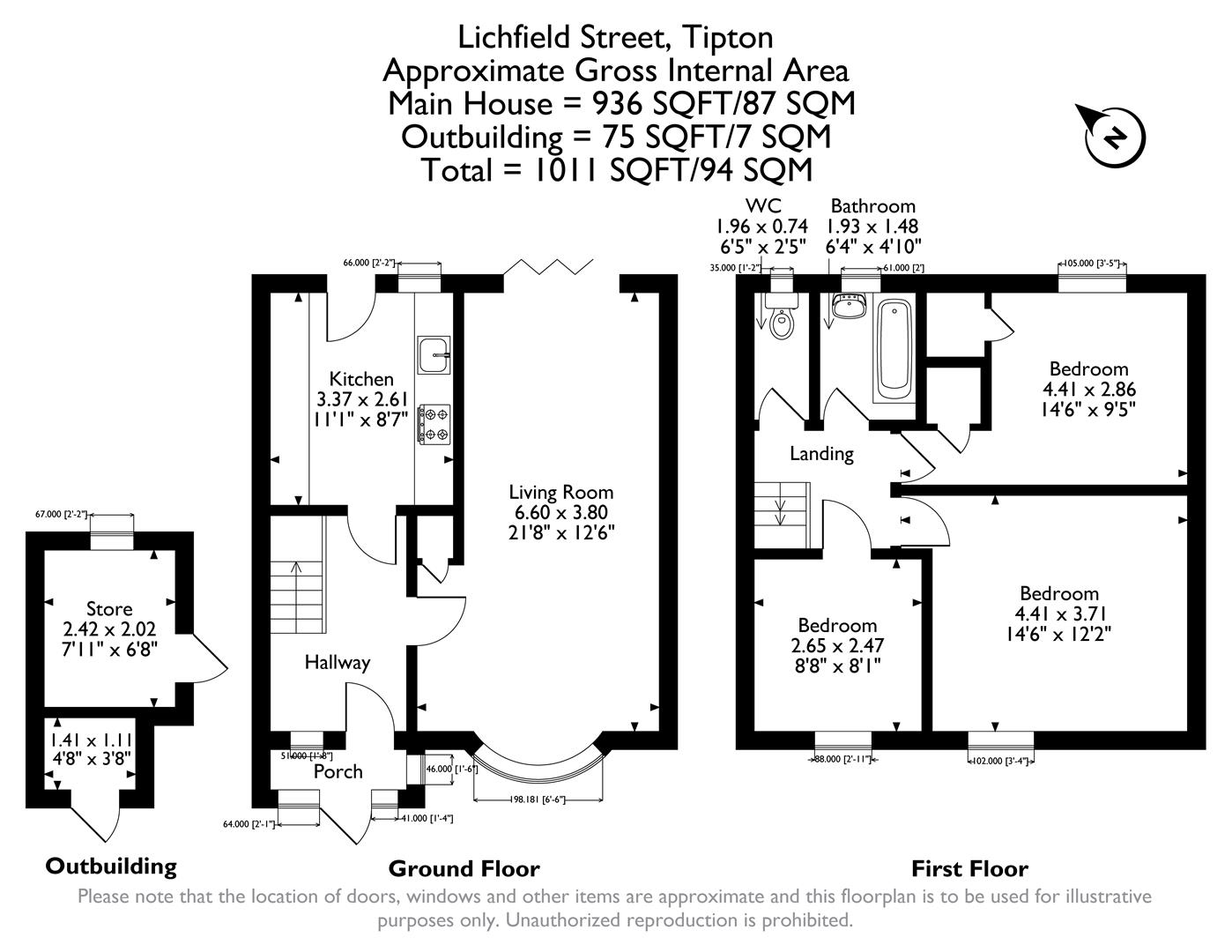 38, Lichfield Street, Tipton floorplan