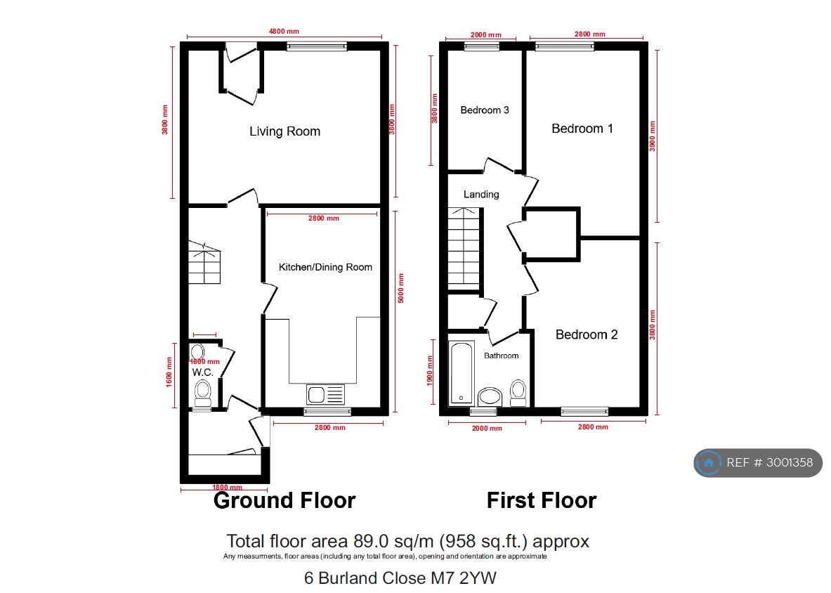 Burland Close, Salford floorplan