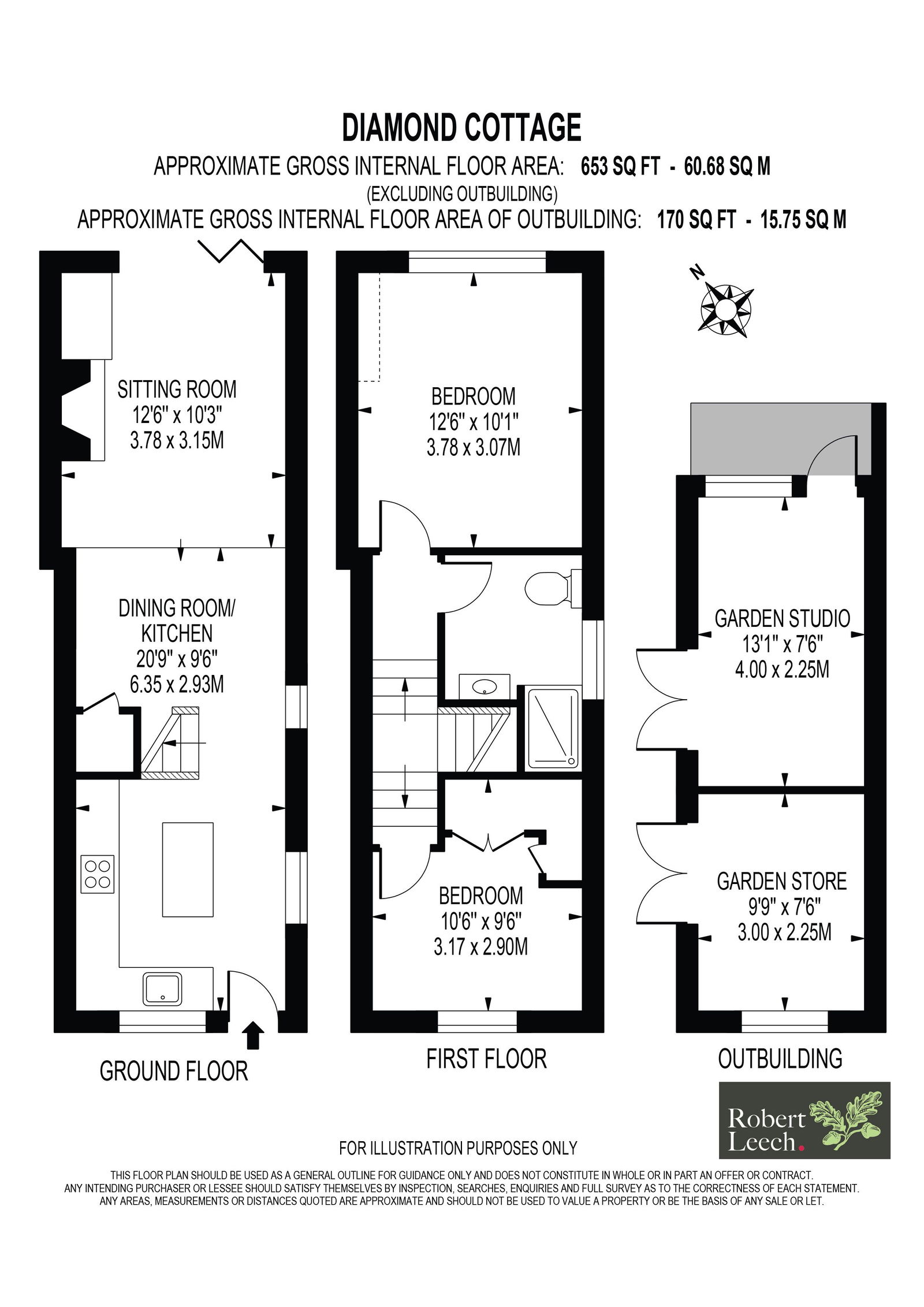 3 Diamond Cottage, Holland Road, Oxted floorplan