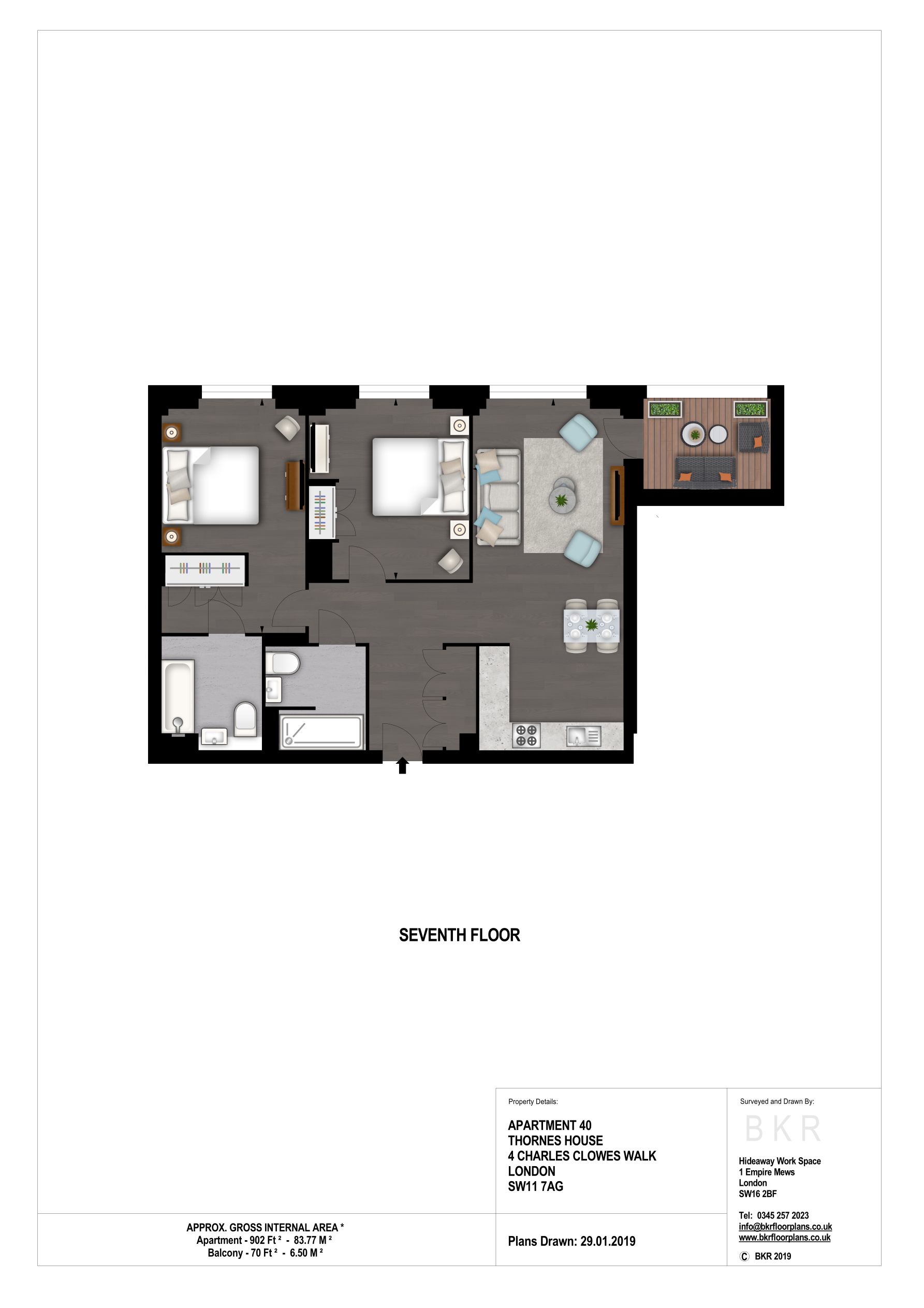 2 Bedrooms Flat to rent in Thornes House, 4 Charles Clowes Walk SW11