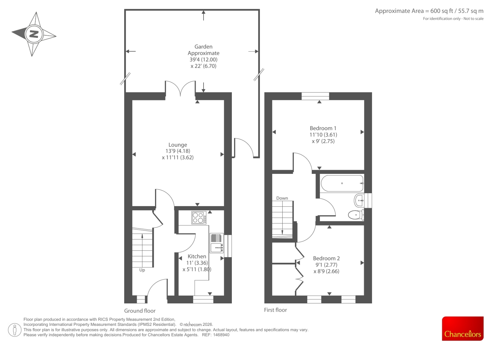 55, Heather Close, Carterton floorplan