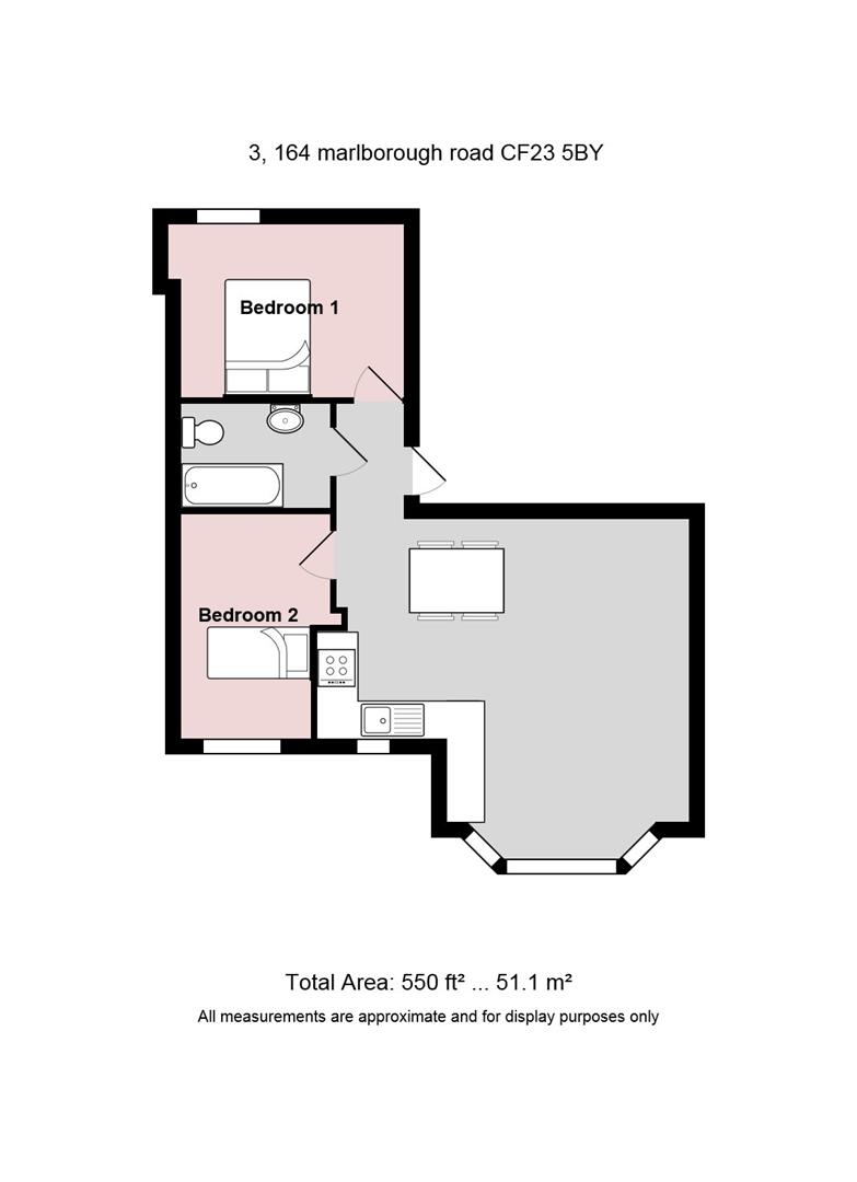 2 Bedrooms Flat to rent in Marlborough Road, Roath, Cardiff CF23