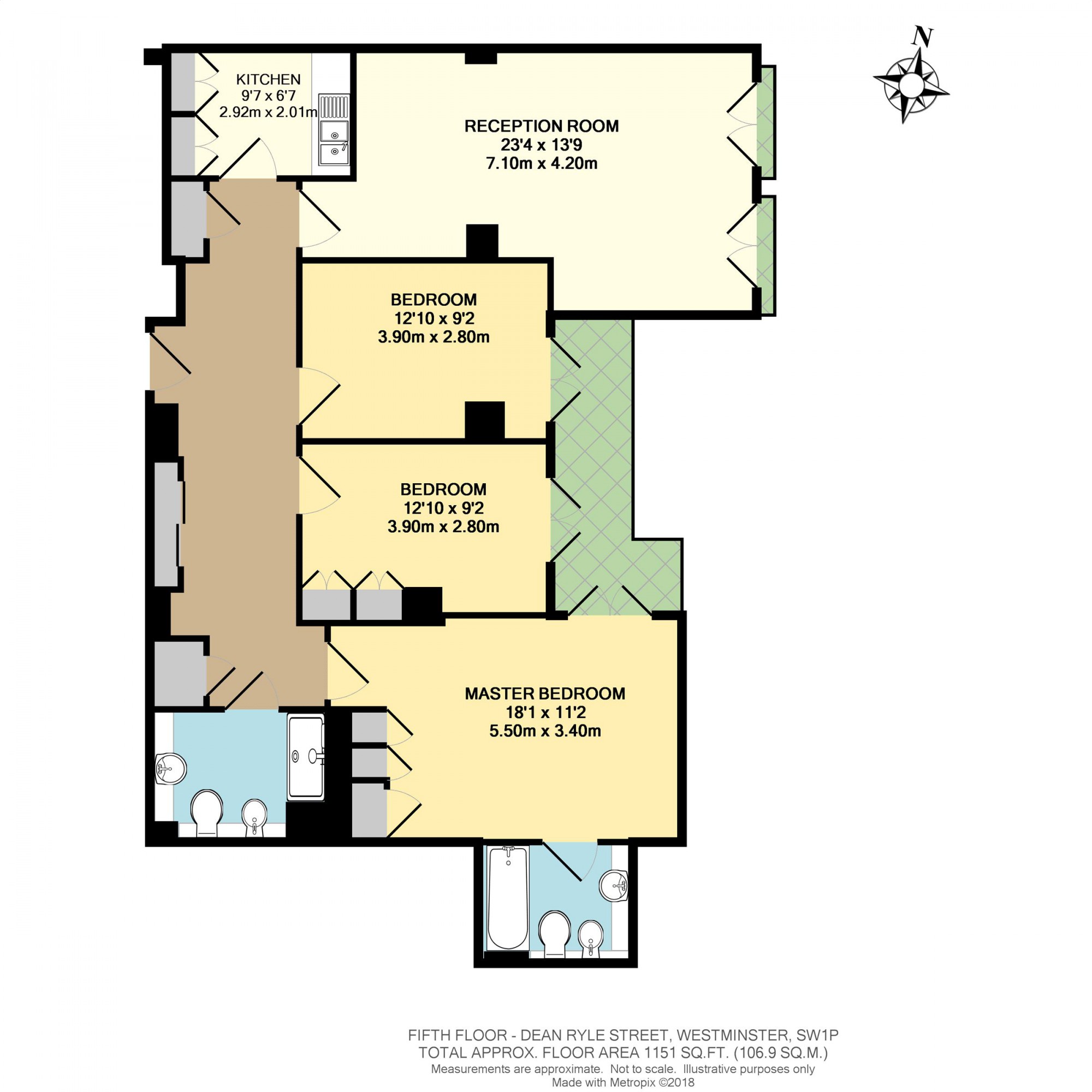 3 Bedrooms Flat for sale in Dean Ryle Street, Westminster, London SW1P