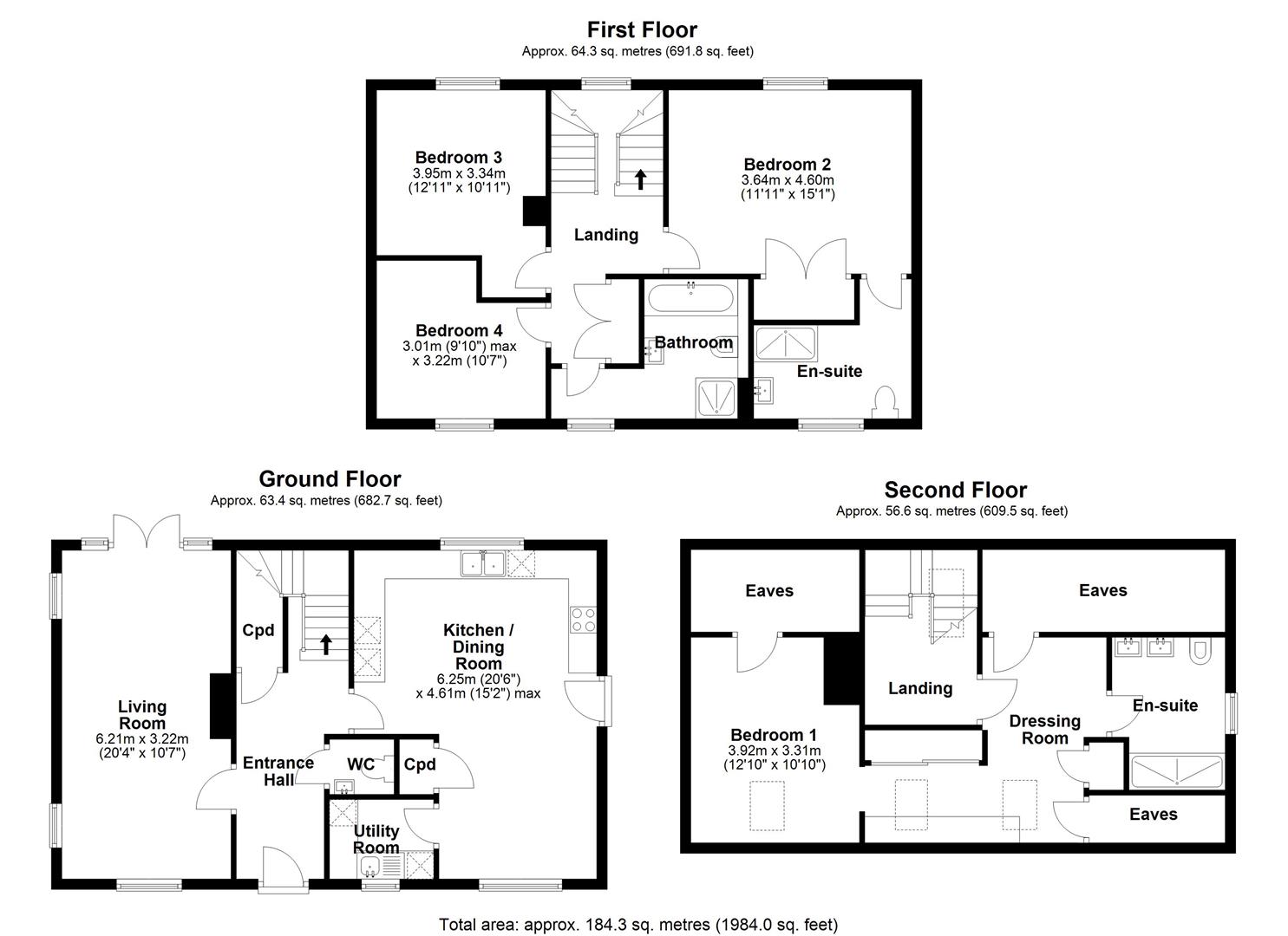 47, Church Street, Cambridge floorplan