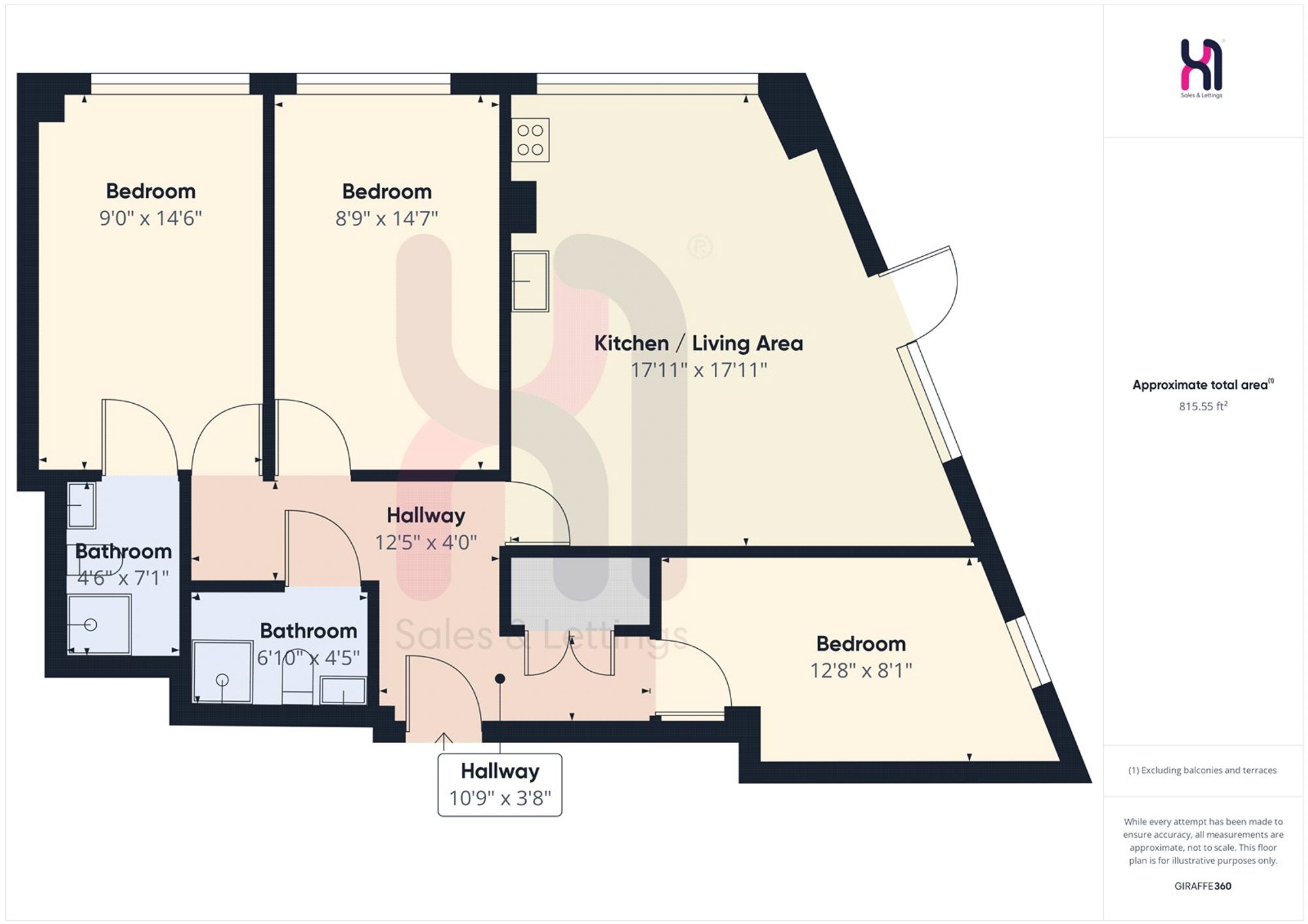 1002 The Landmark, 30 Oldfield Road, Manchester floorplan