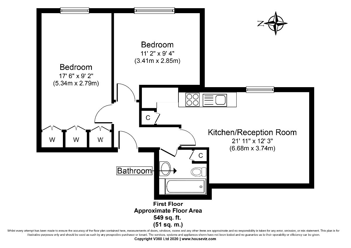 Flat 3, 19 Allison Road, London floorplan