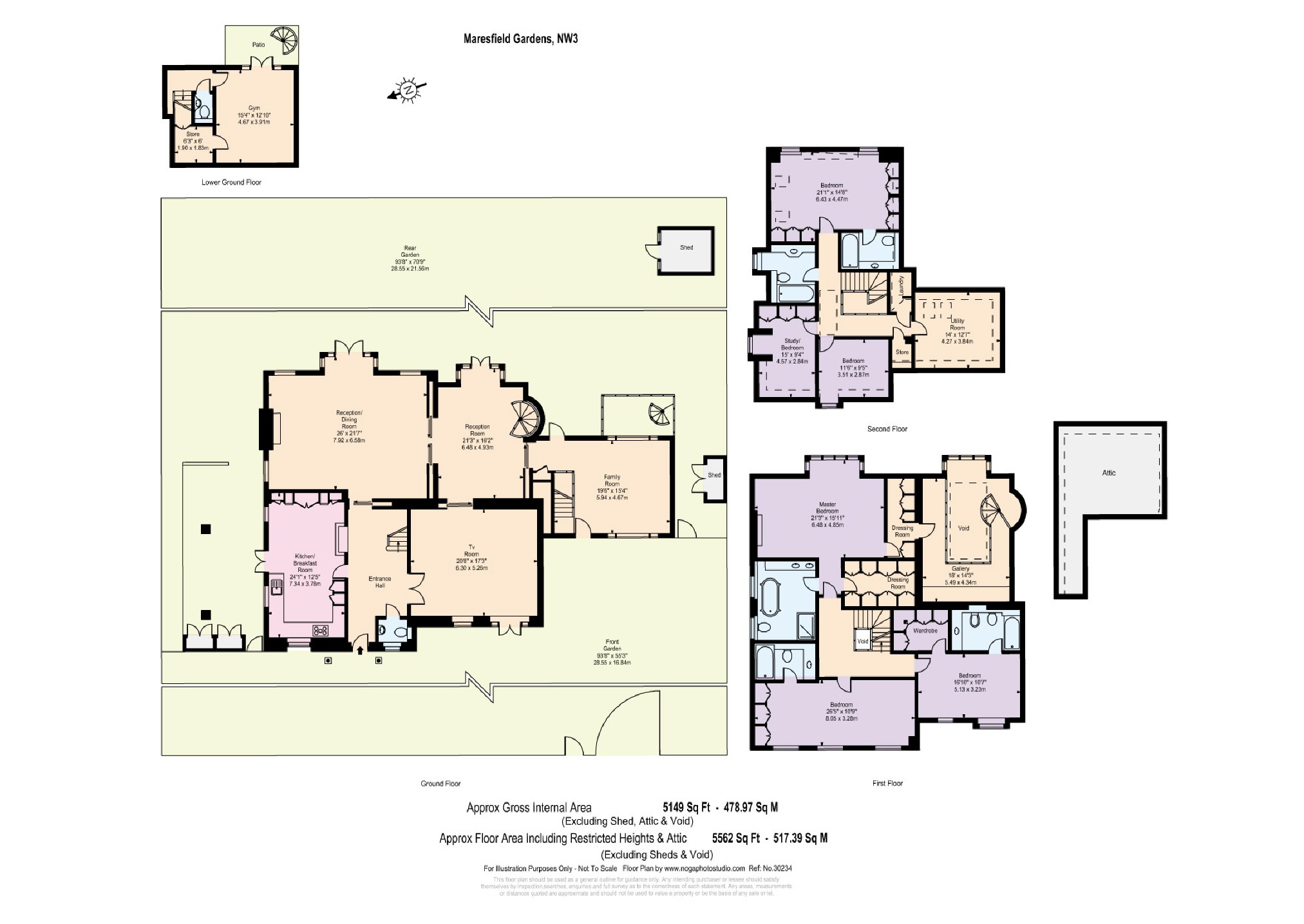 6 Bedrooms  for sale in Maresfield Gardens, Hampstead NW3