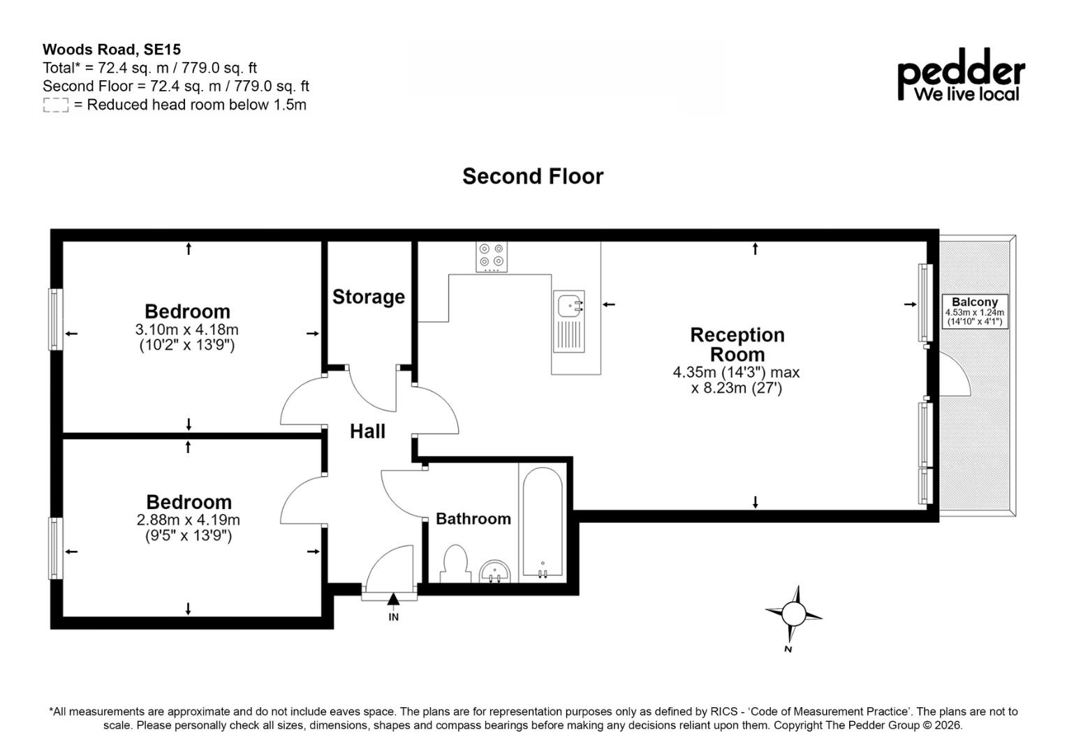 Woods Road, London floorplan