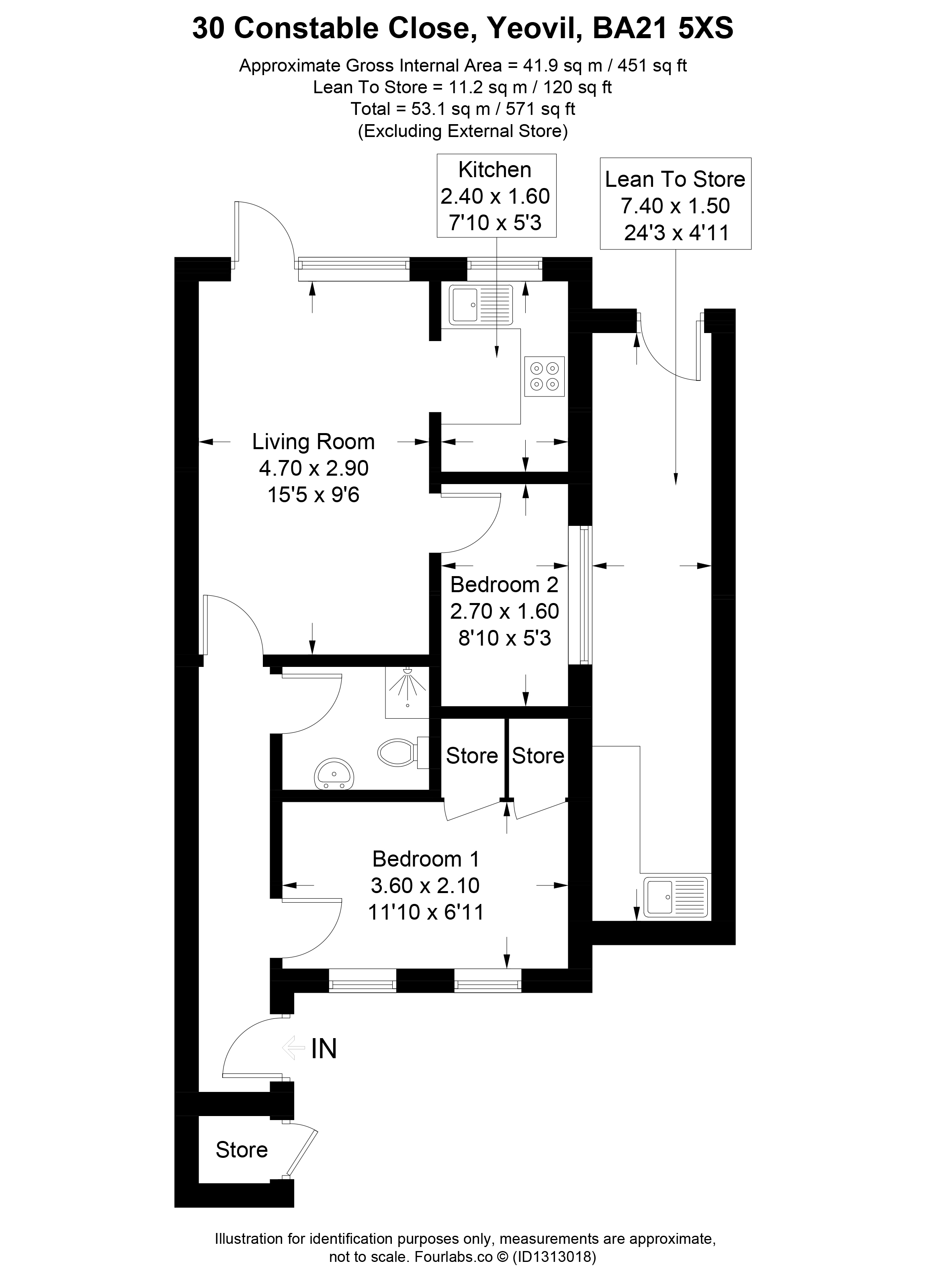 30, Constable Close, Somerset floorplan