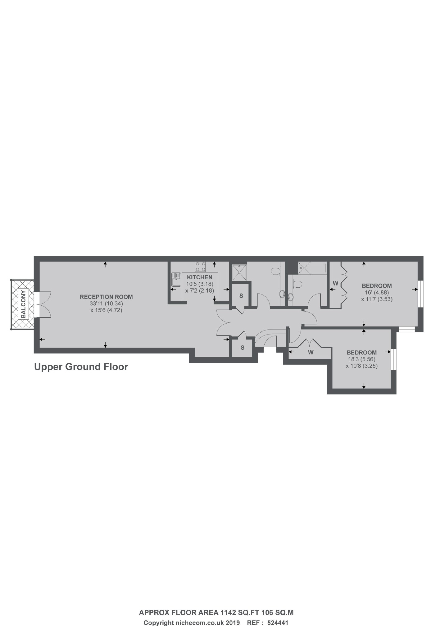 Flat 1, 61, Wapping Wall, London floorplan