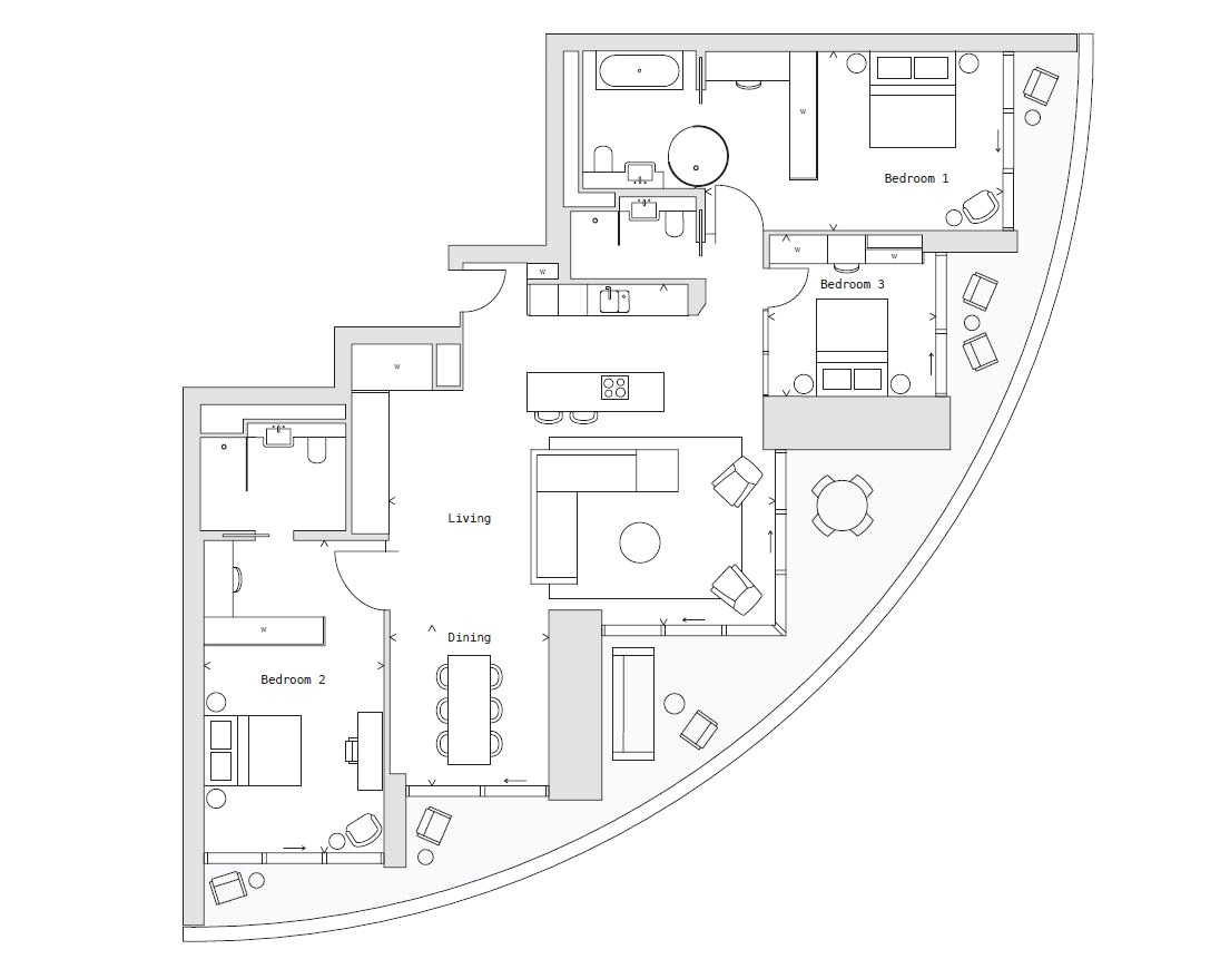 3 Bedrooms Flat for sale in One Park Drive, Canary Wharf E14