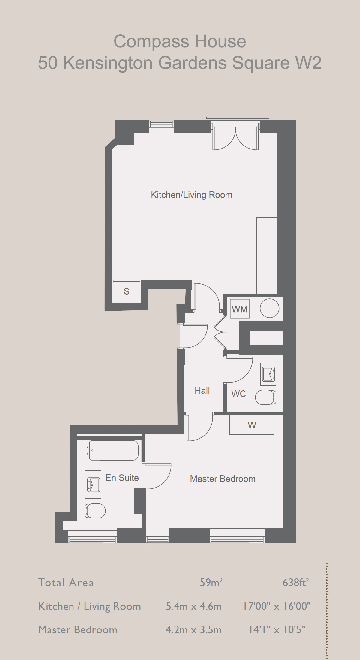 1 Bedrooms Flat to rent in Compass House, Kensington Gardens Square, Bayswater, Hyde Park W2