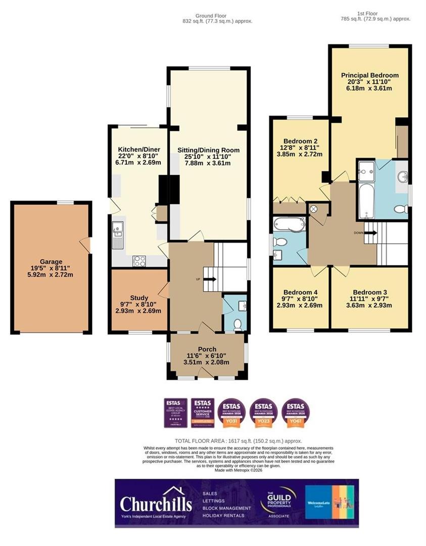 2, Grey Close, York floorplan